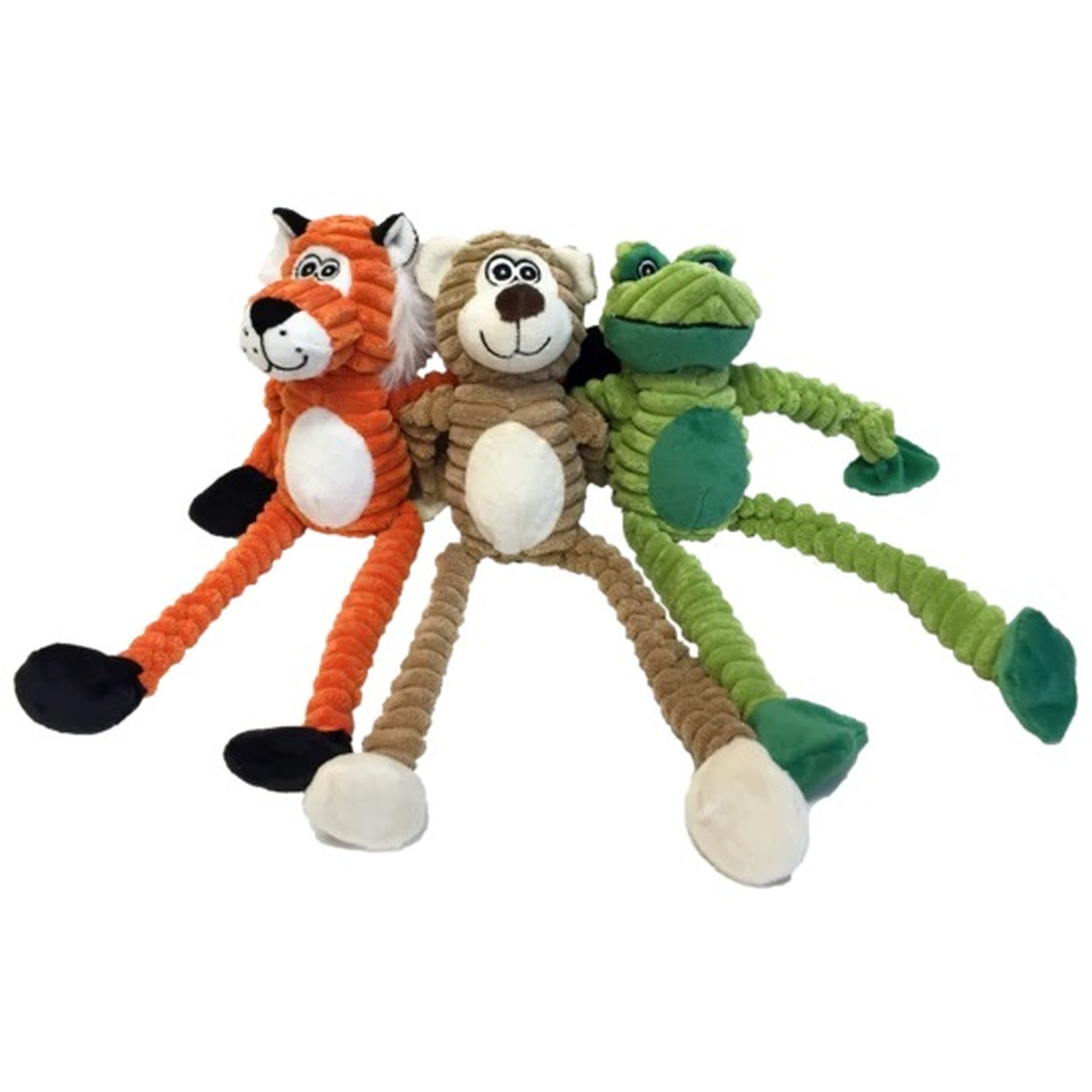 Hundespielzeug | dicke Nähte | robust | Quietscher | 40 cm | Grün | Braun | Rot | Cord