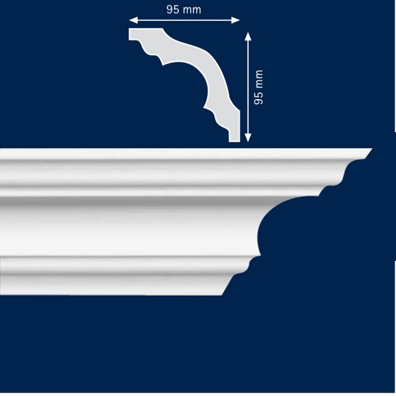Innenwinkel zur Stuckleiste "Richland" (Stuckleisten aus Hart-Styropor)