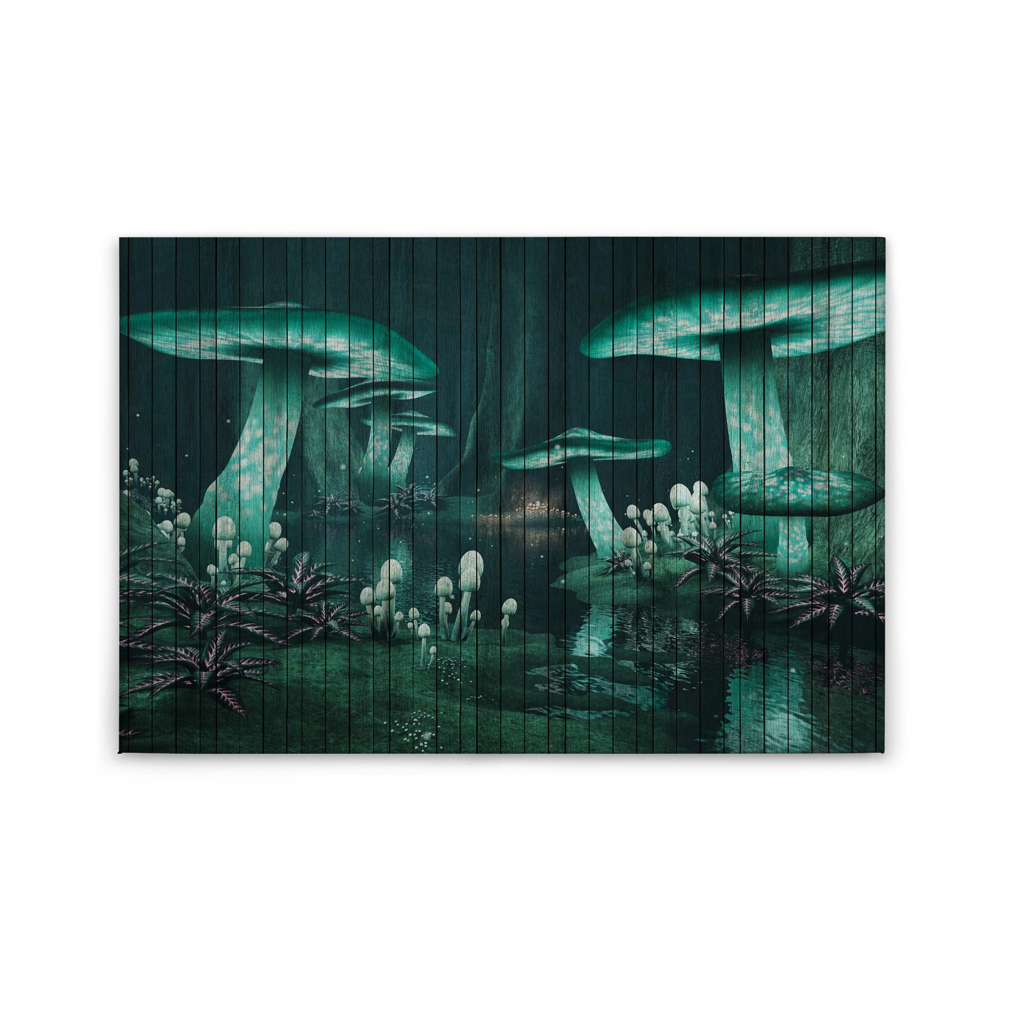 Tadessi Leinwandbild Abstrakt Fantasy - 60 x 90 cm - M1-No.50221 - Keilrahmen in Grün