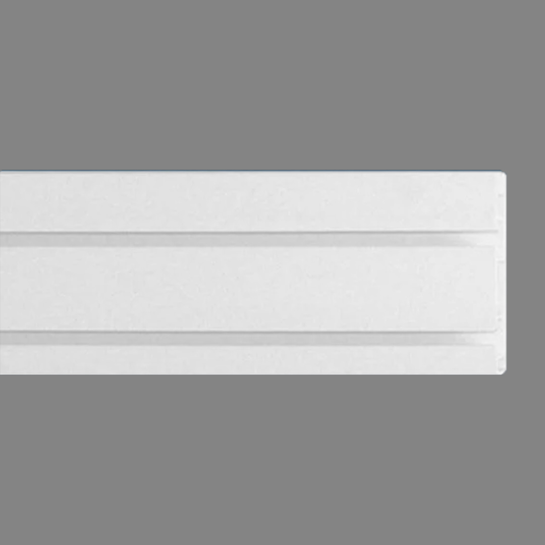 Wiesemann | Rail à rideaux | Deux voies | Plastique | 15 x 63 x 1800 mm | Blanc