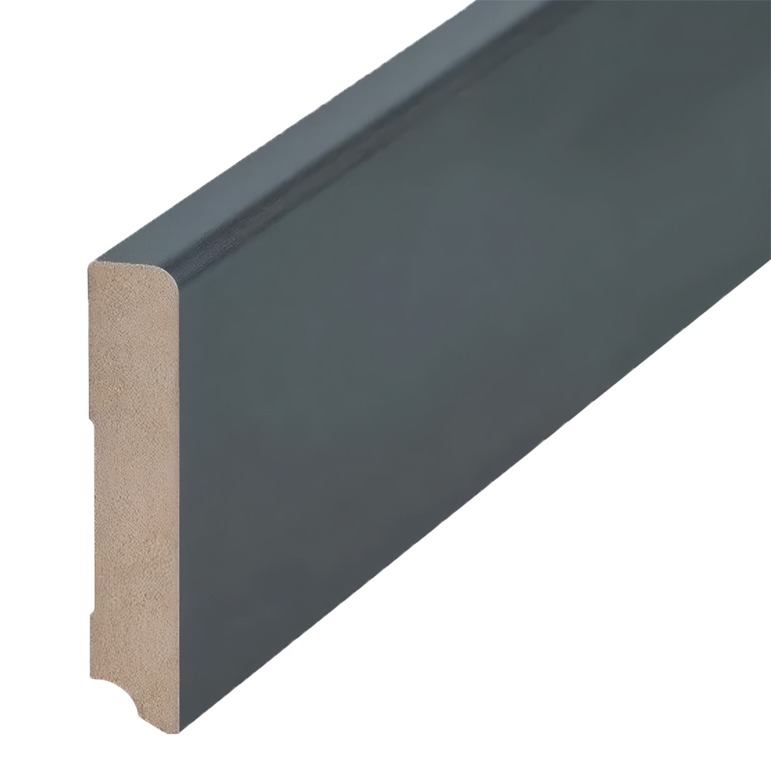Schwarze MDF Fussleiste qualitätsfoliert (19 x 96 x 2500 mm) by PROVISTON