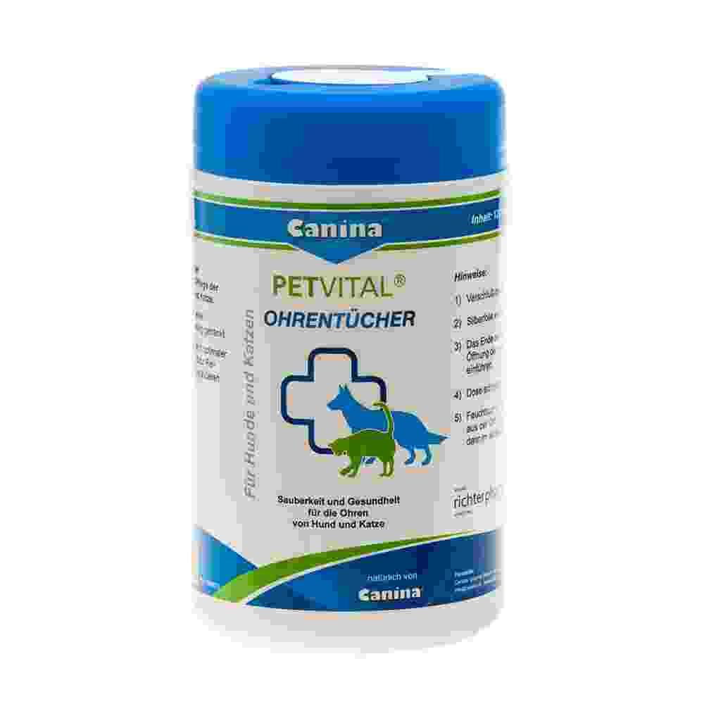 Canina | PETVITAL Ohrentücher | Pflege & Hygiene | Feuchttücher | Hygienisch | nicht reizend