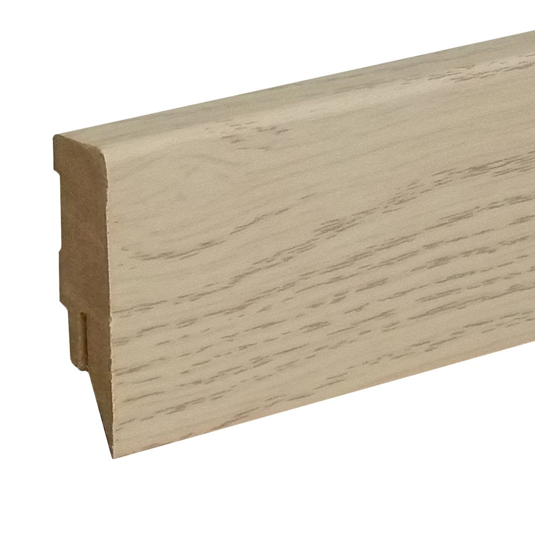 Sockelleiste / Fußleiste / Bodenleiste Lecco-30 (72912) | 16 x 58 x 2500 mm | Eiche white/oak