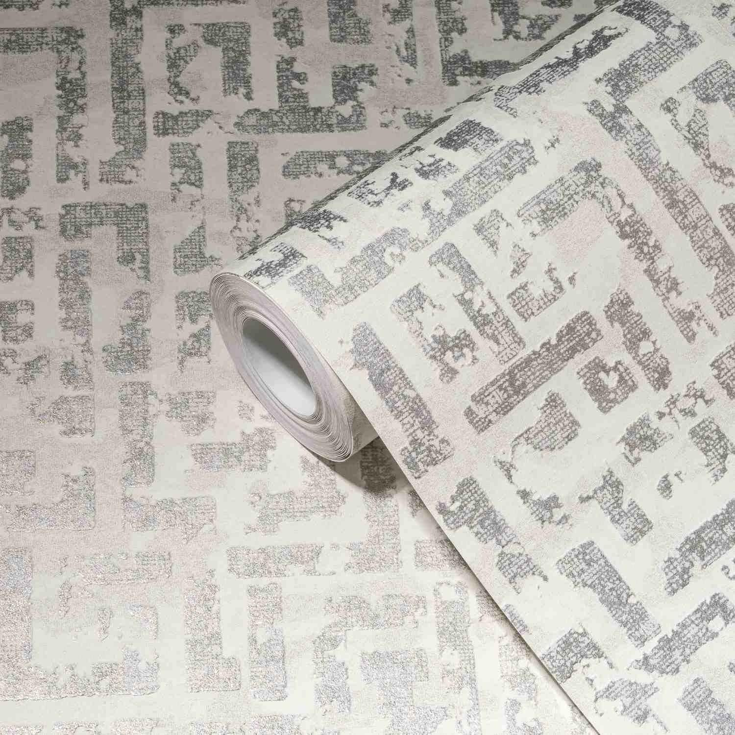 A.S. Creation MI HOGAR. MI SPA. 386951 Papel pintado no tejido Geométrico 0,53 x 10,05 m Blanco