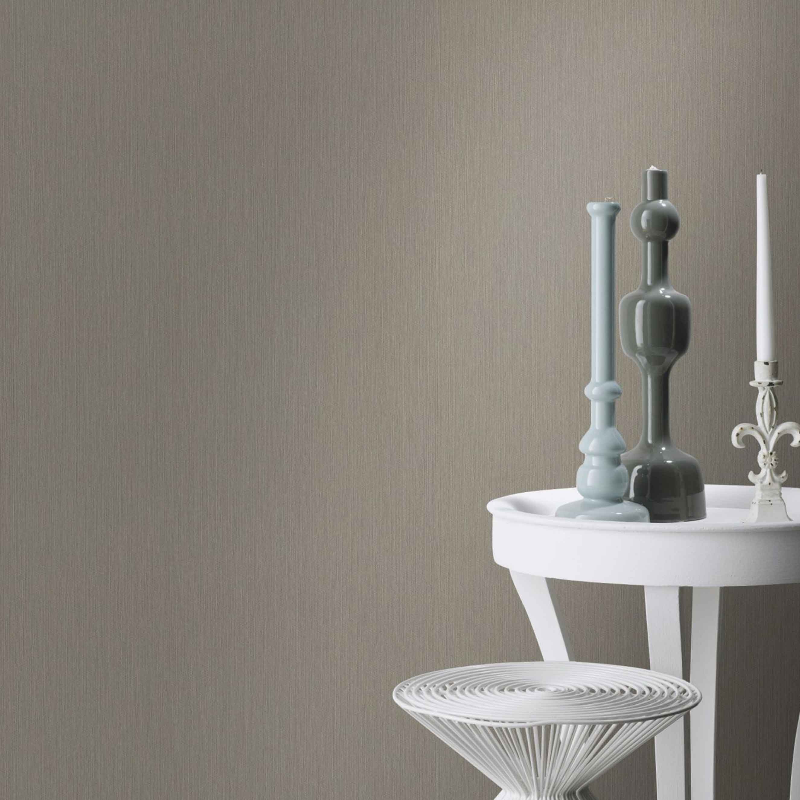 Rasch BARBARA Home Collection II | 536843 | Vliestapete Einfarbig | 0.53 m x 10.05 m | Grau