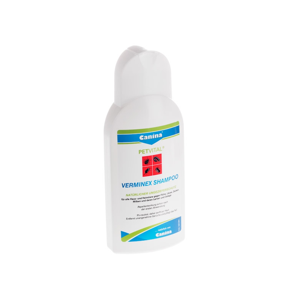 Canina | PETVITAL Verminex Shampoo | Ungezieferbekämpfung | Schutz | entfernt Gerüche | 250 ml