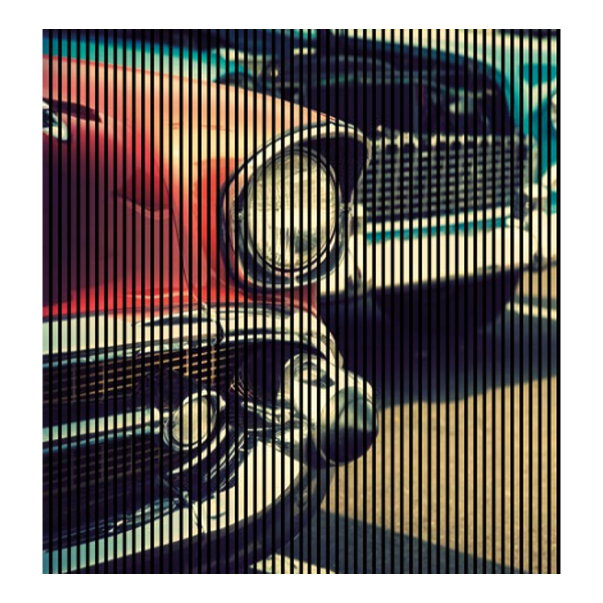 Paneles acústicos con impresión digital de coches, paneles murales en gris, rojo y azul, disponibles en varios tamaños.