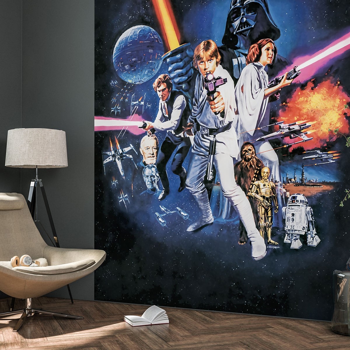 Komar Fototapete Star Wars Poster 250 x 200 cm Vlies Poster Galaxis Episode IV - Eine neue Hoffnung
