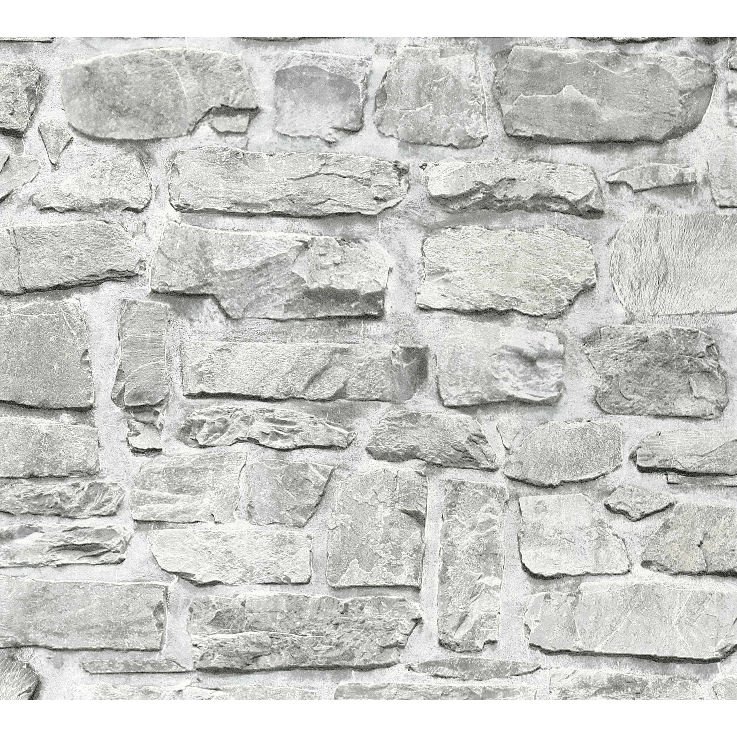 A.S. Creation Il Decoro | 363701 | papier peint intissé pierre brique | 0.53 m x 10.05 m | gris