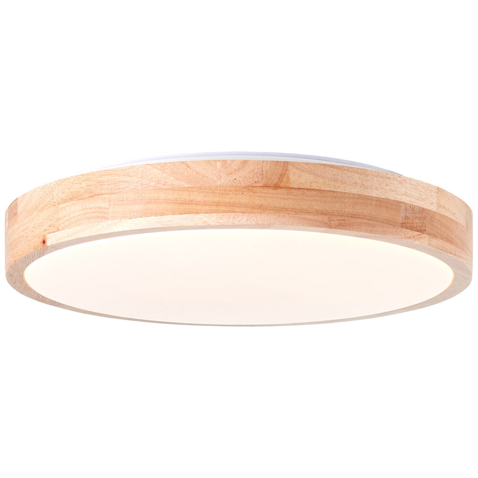 LED Deckenleuchte 7 x 34 cm Braun Holz Deckenlampe Natürlich Boho Lichtfarbe: Variabel Harmonisch