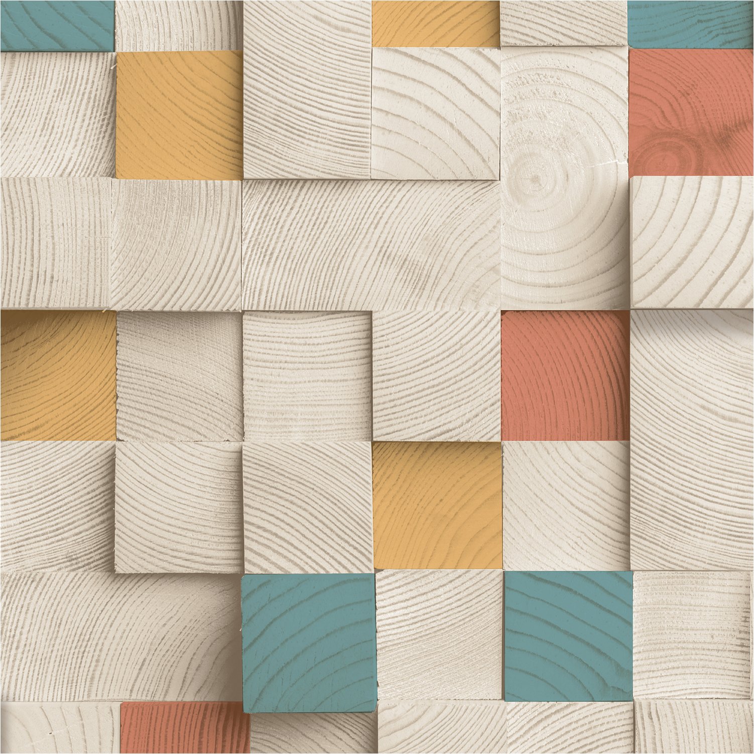 Carta da parati non tessuta M80101 Artifice Beige effetto legno non tessuto 0,53 x 10,05 m Ugépa