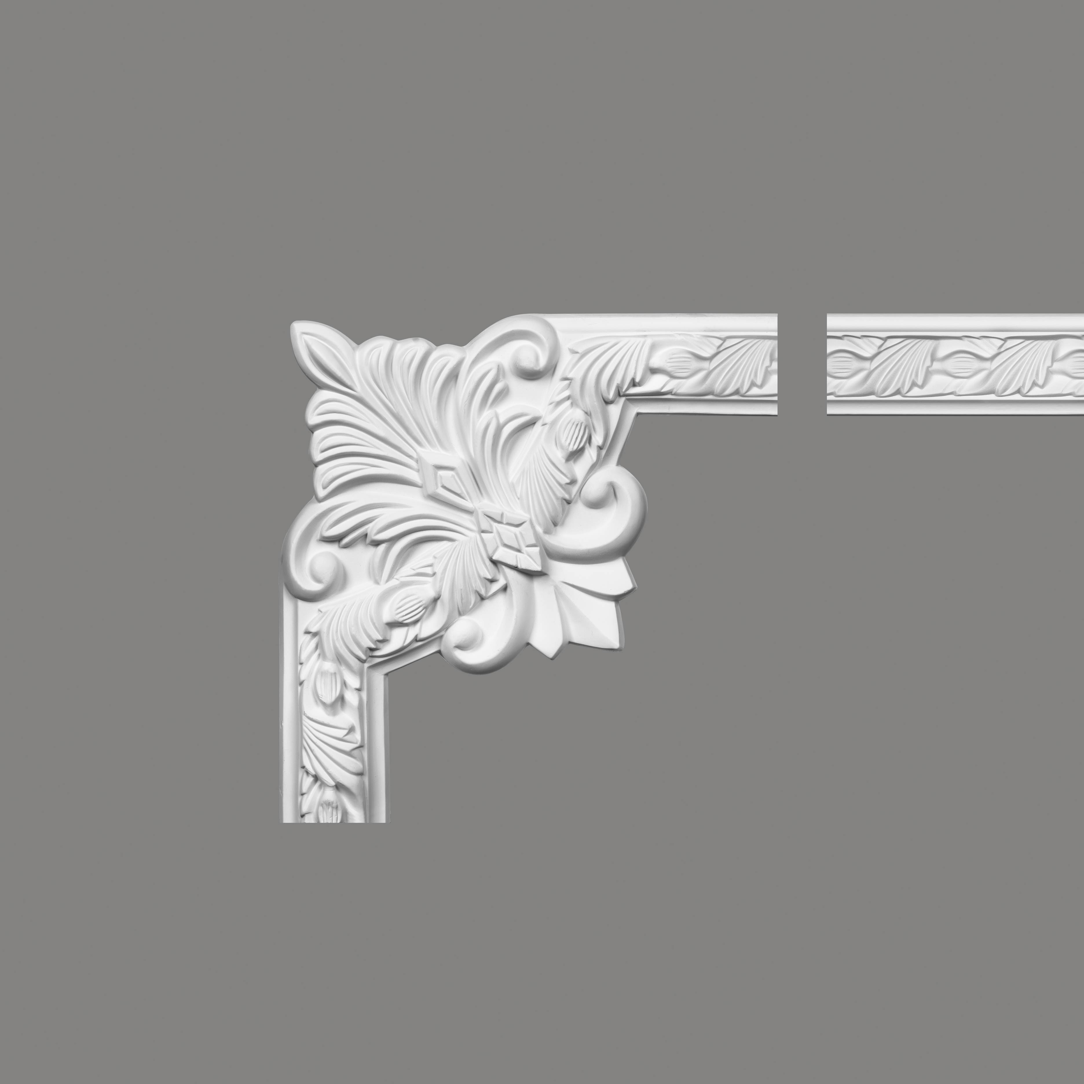 Mardom Eckstück für Wandleiste MDC258 Profoam 54 x 20 x 260 mm Weiß Stuckprofil Stuckleiste