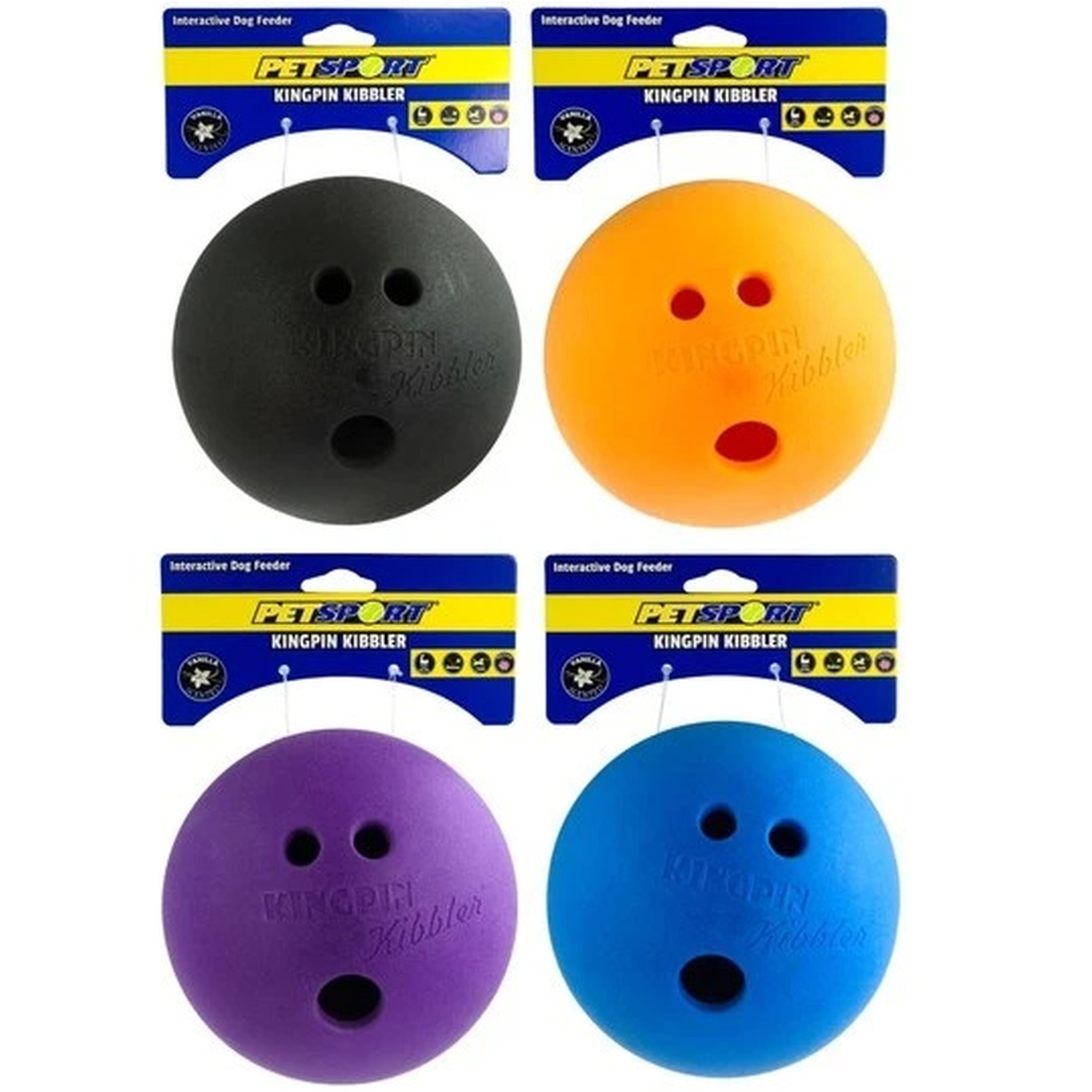 Hundespielzeug | Bowlingkugel | befüllbar | Leckerlie | 15 cm | Blau | Ball