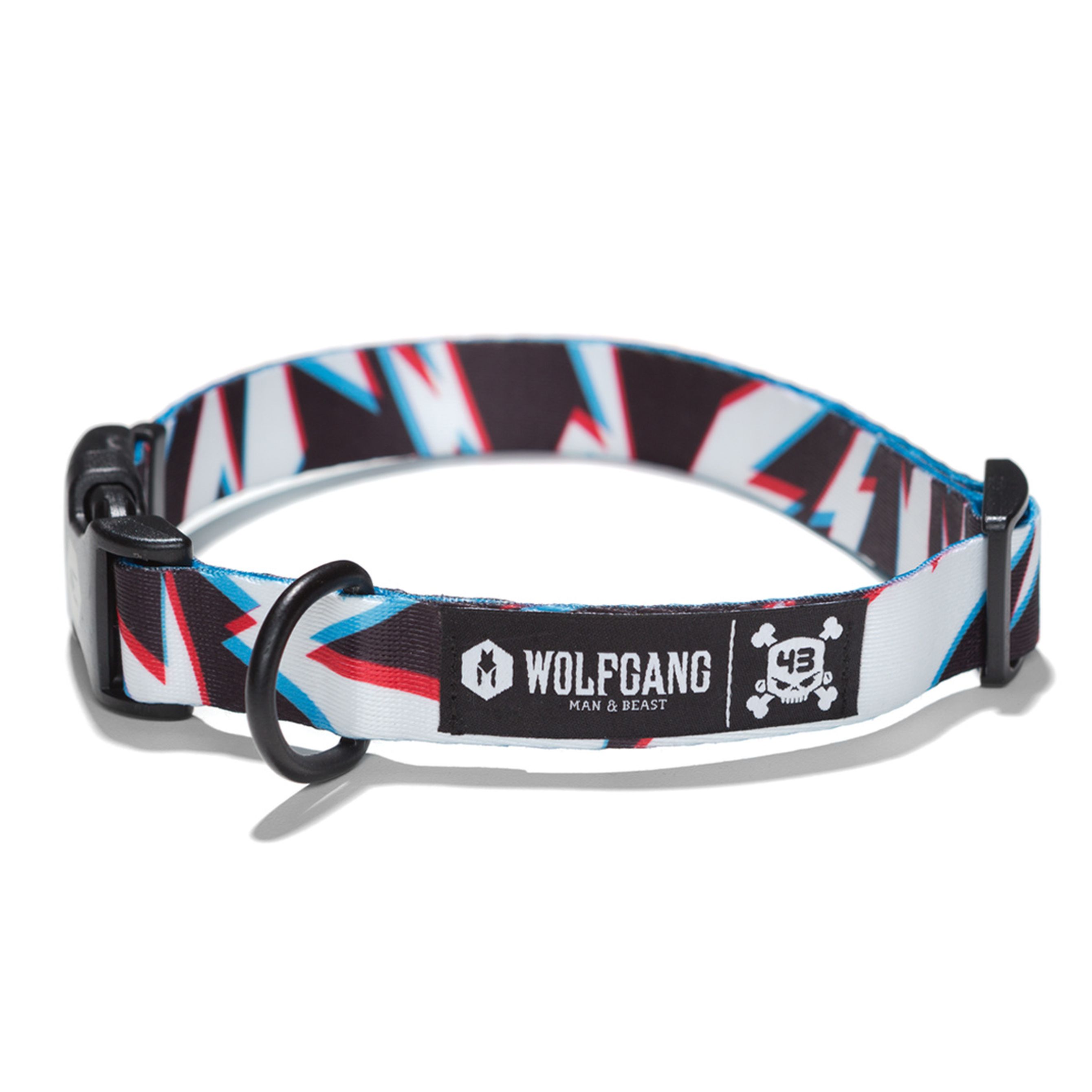 Hundehalsband | Block43 | Halsbänder | S | Schwarz | Blau | Rot