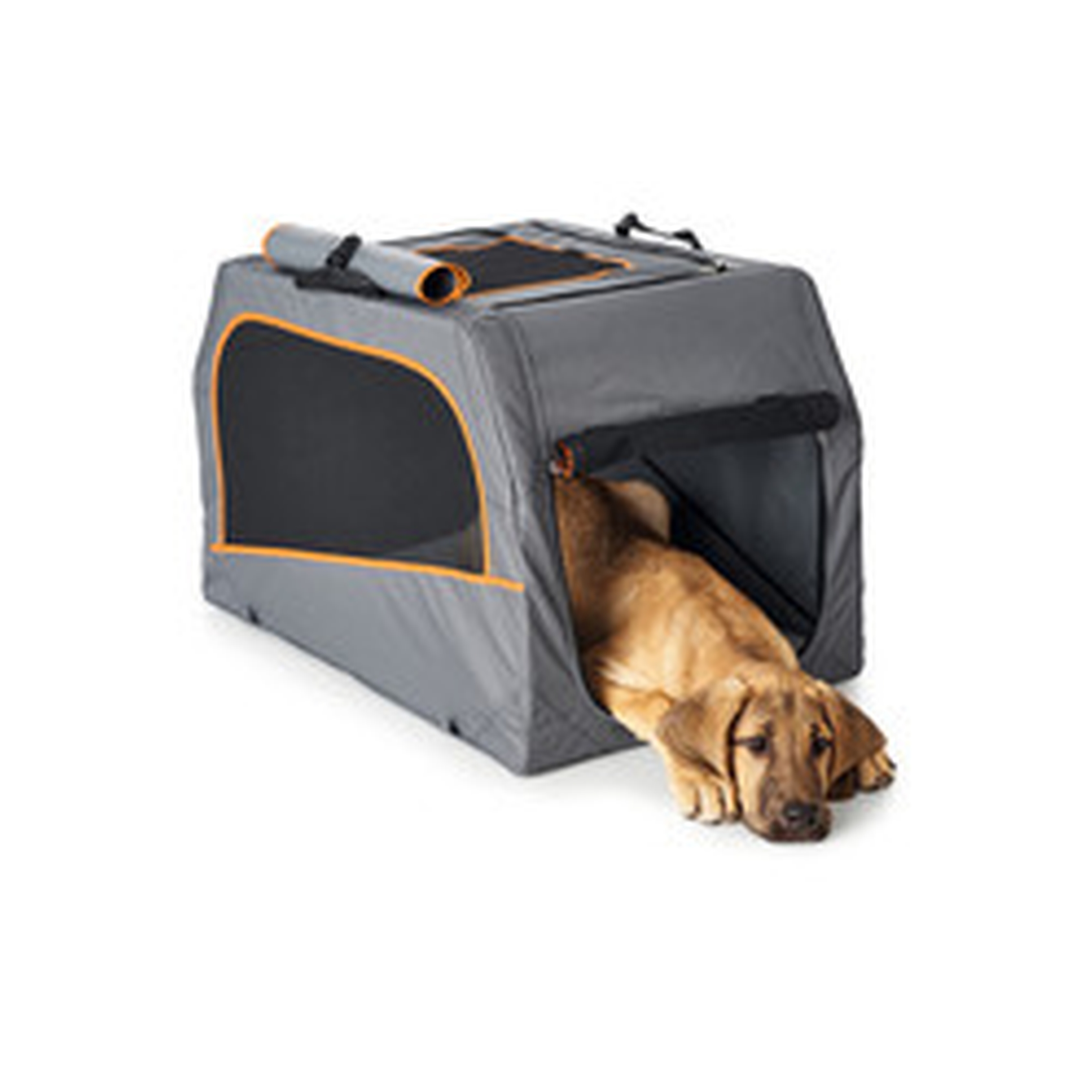 Hunter | Hundetransportbox | Grau | versch. Größen | Faltbare Hundebox mit Aluminium Gestell