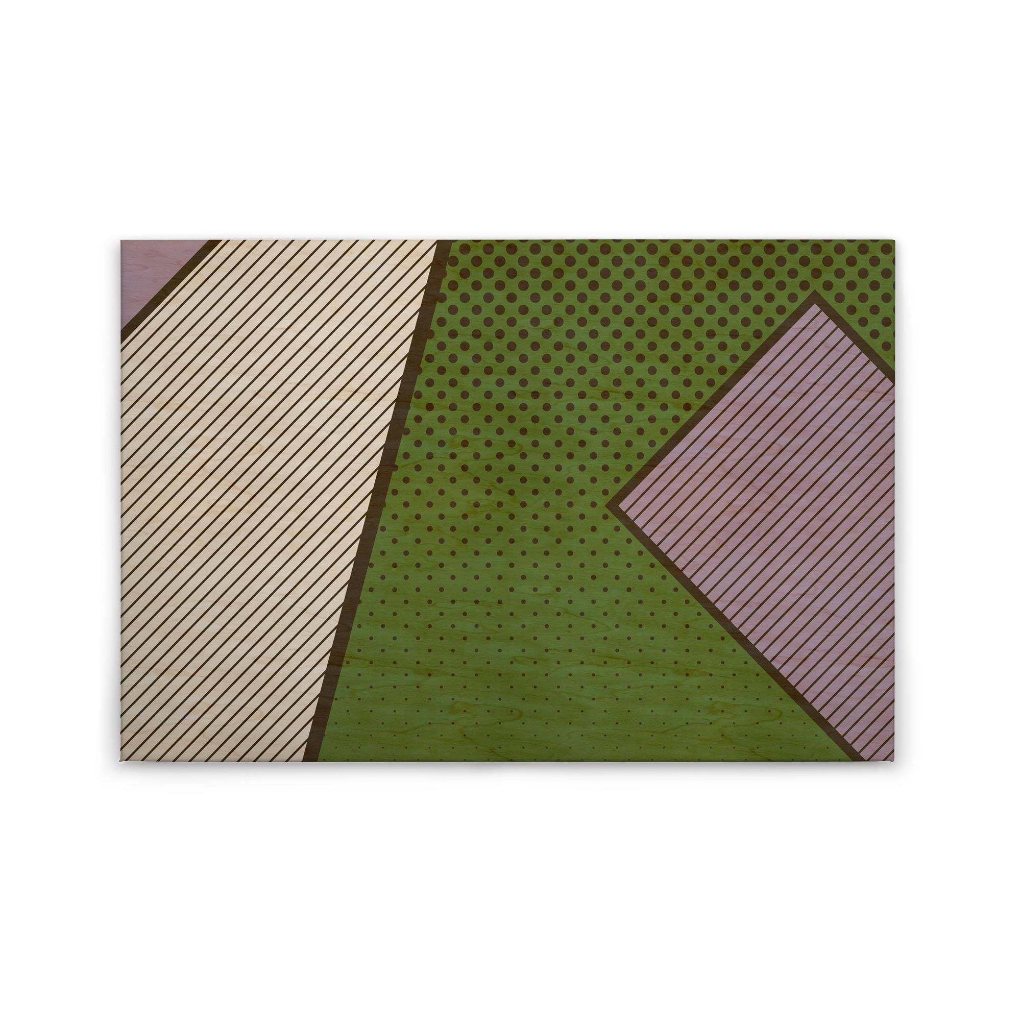 Tadessi Leinwandbild Geometrisch - 60 x 90 cm - M1-No.50180 - Keilrahmen in Grün Beige