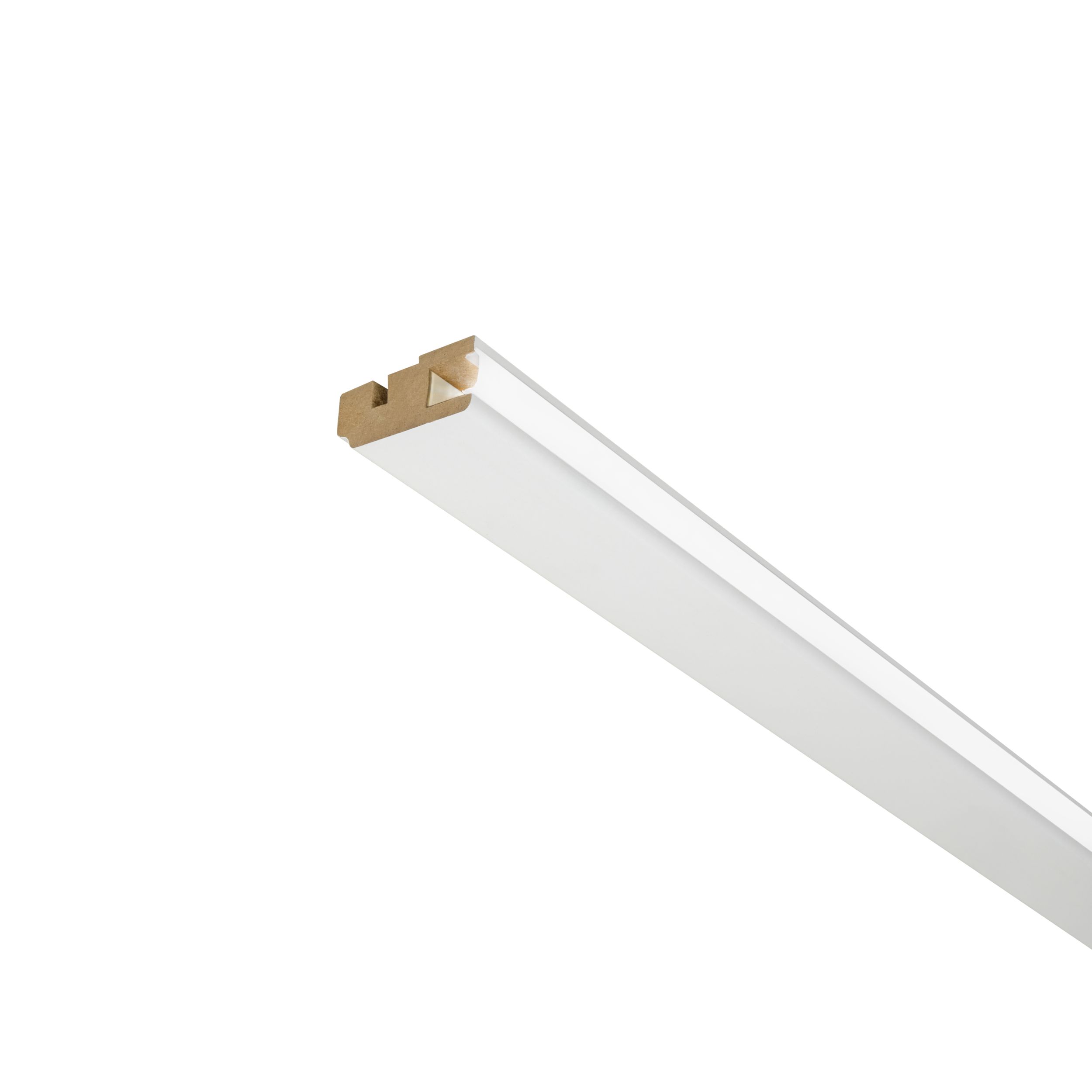 PROVISTON Stuckleisten Innen- oder Außenwinkel | Für Licht Deckenleiste 22 x 45 mm Weiß MDF
