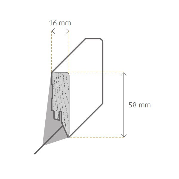 Zeichnung Sockelleiste / Fußleiste / Bodenleiste Taverone-19 (7327)