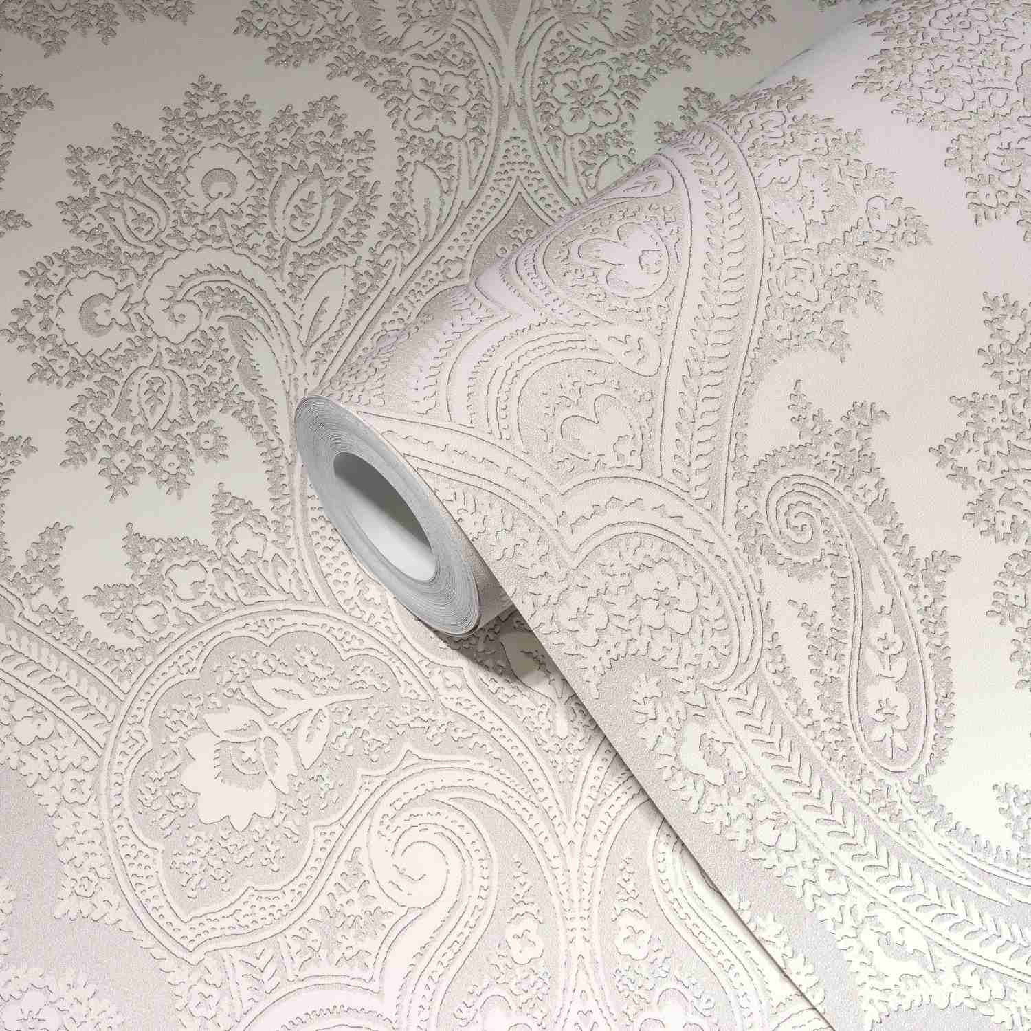 A.S. Creation MI HOGAR. MI SPA. 387084 Papel pintado no tejido Barroco 0,53 x 10,05 m Gris