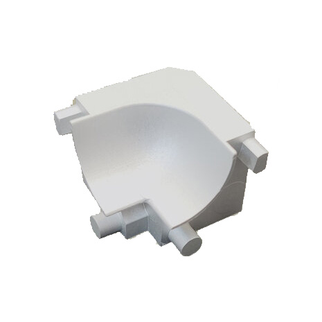 Innenecke für Wandkantenprofil 19 x 24 mm Aluminium Hohlkehlprofil Steckverbindung Zubehör Küberit