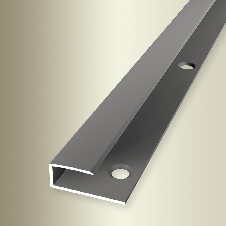 PROVISTON | Profil d'arrêt | Largeur:23 mm | Longueur:2700 mm | Alu anodisé | Lisse | Percé