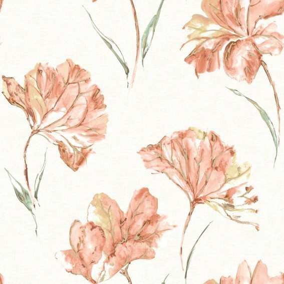 Holden Elements | 90480 | papier peint intissé floral | 0.53 m x 10.05 m | rouge