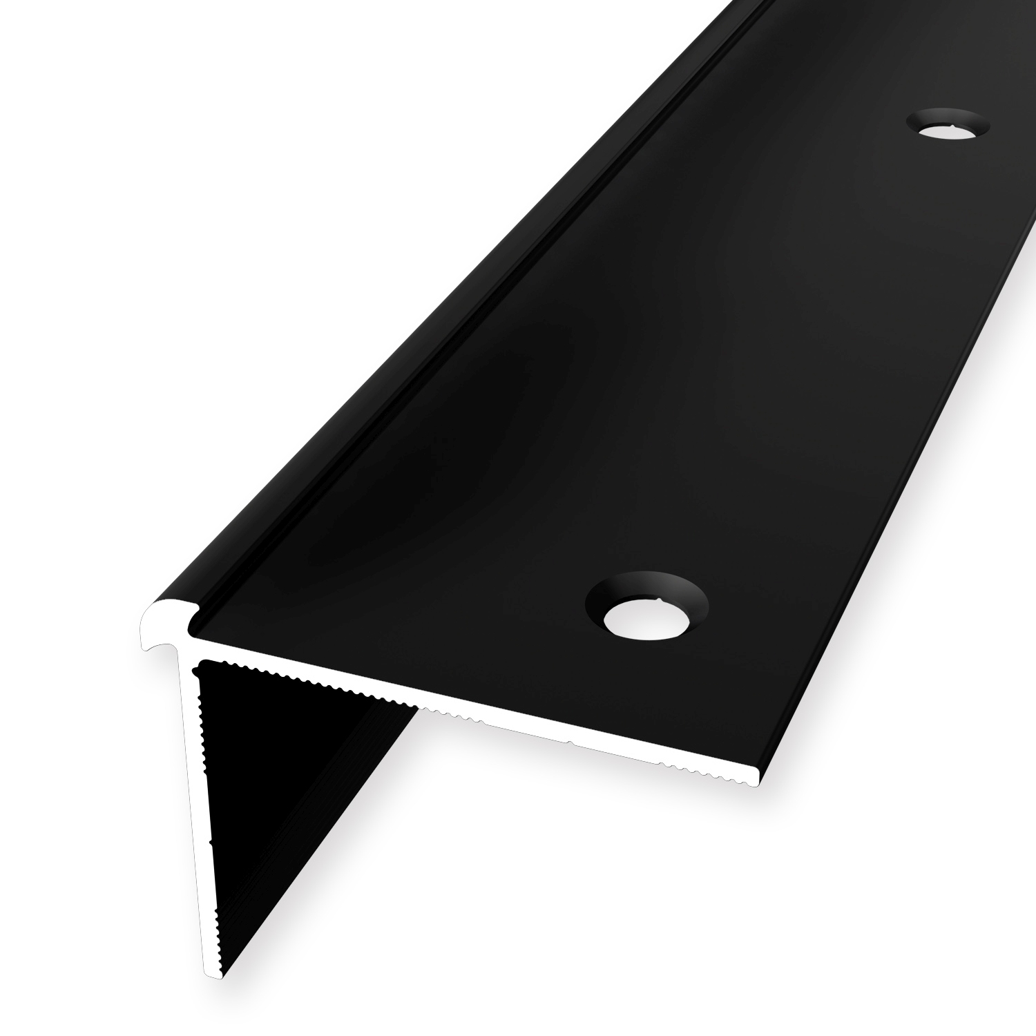 Treppenkantenprofil 29 x 39 mm Aluminium Winkelprofil Glatt Versenkt Gebohrt Küberit