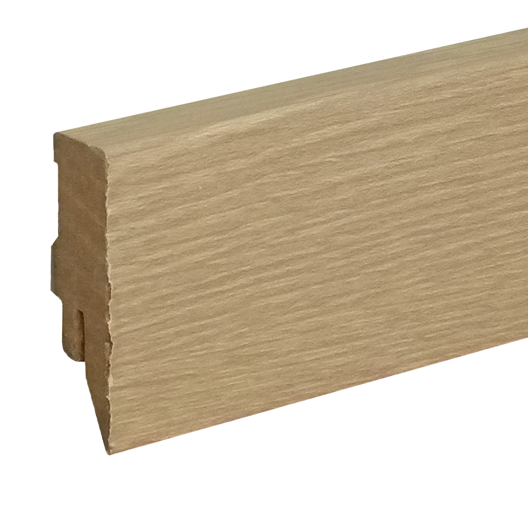 Sockelleiste / Fußleiste / Bodenleiste Lecco-122 (73454) | 16 x 58 x 2500 mm | Eiche Gent beigebraun