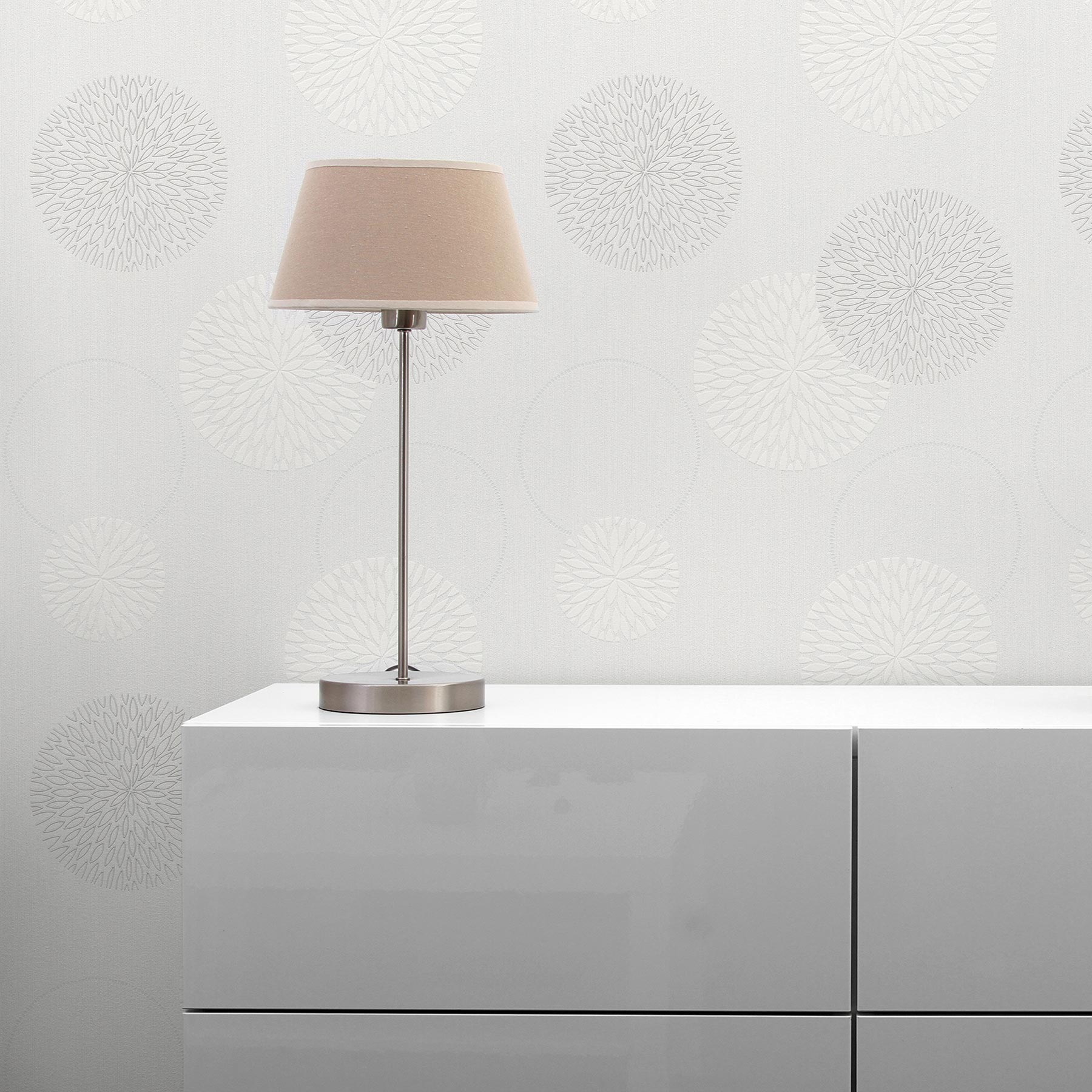 Tapete Punkte Kreise Luigi M1-No.3723 Vliestapete Creme Punktetapete Geometrisch