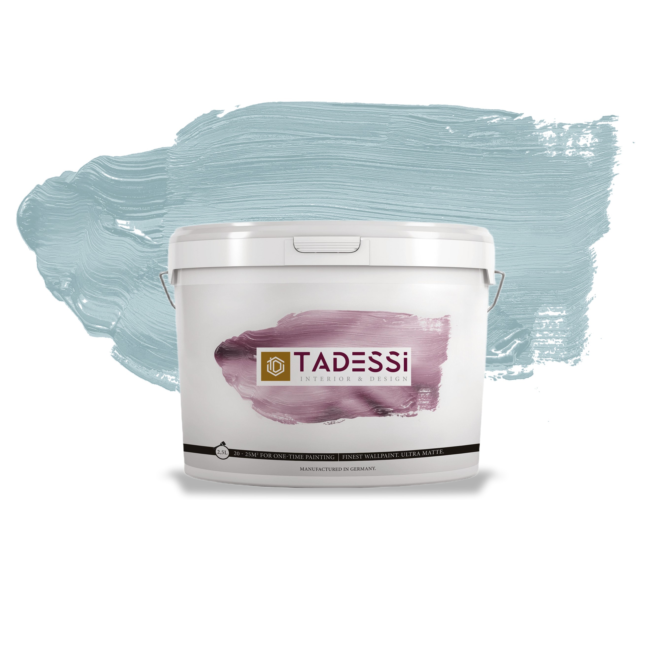 TADESSI Color Vista - Pittura murale verde pastello - Pittura per interni opaca - Pittura a emulsione di alta qualità