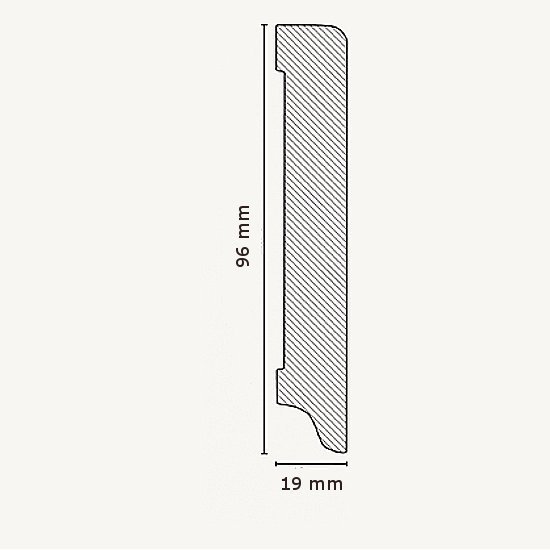 Sockelleisten "Duisburg" - Farbe: Stahl natur (MDF foliert - 72.96.49) (Default) 2