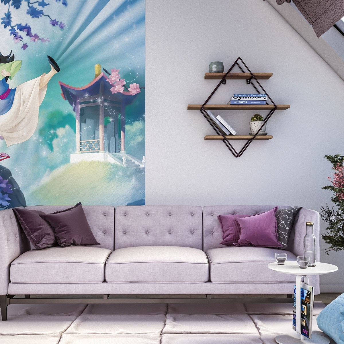 Komar Fototapete Disney Mulan 250 x 200 cm Digitaldrucktapete Vlies Mulan Chinesisch Mushu
