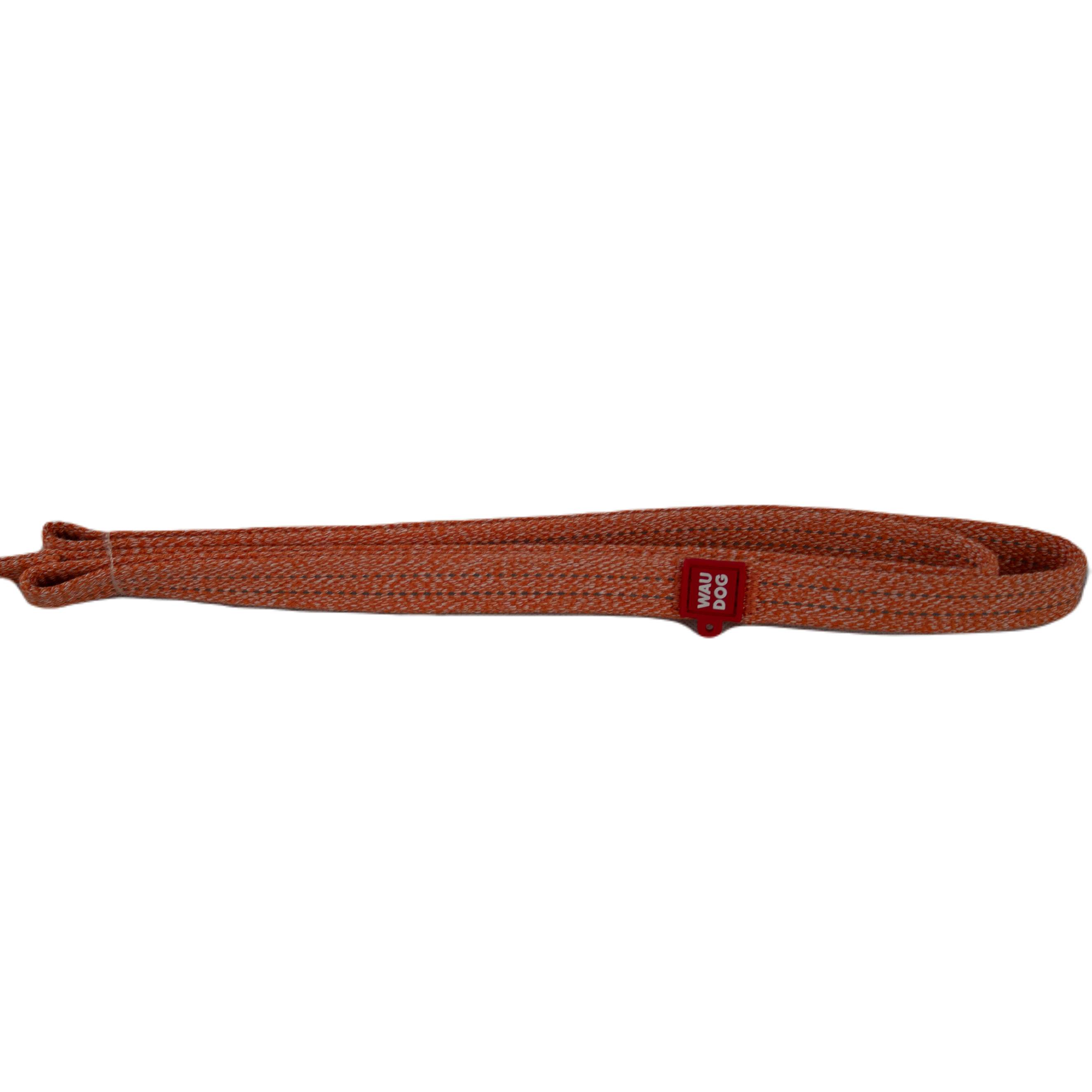 WAUDOG | Hundeleine | Re-Cotton | Orange | Führleine | Reflektierend | Robust | versch. Längen