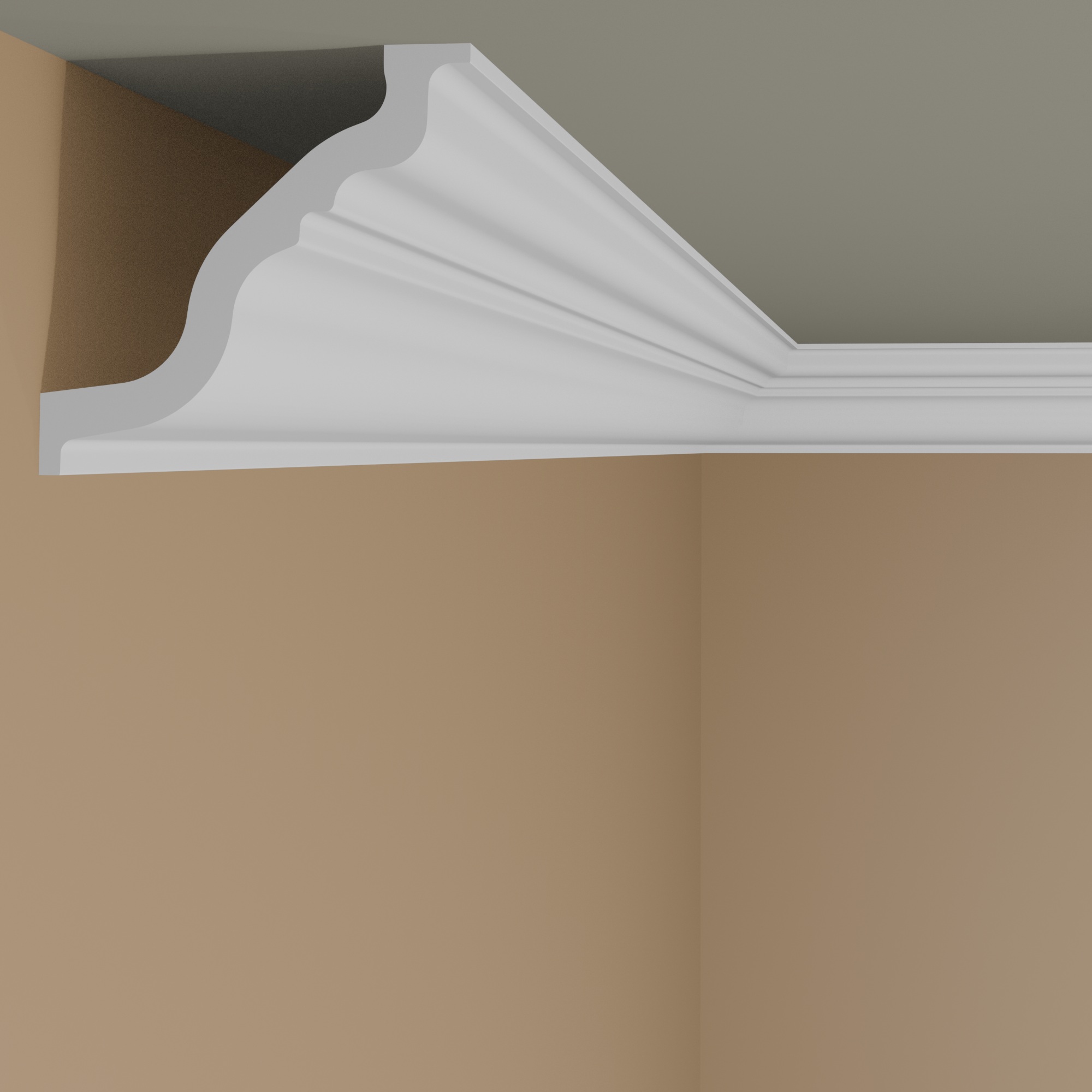 NMC Deckenleiste TL NOMASTYL Polystyrol 150 x 150 x 2000 mm Weiß Stuckleiste Wandleiste