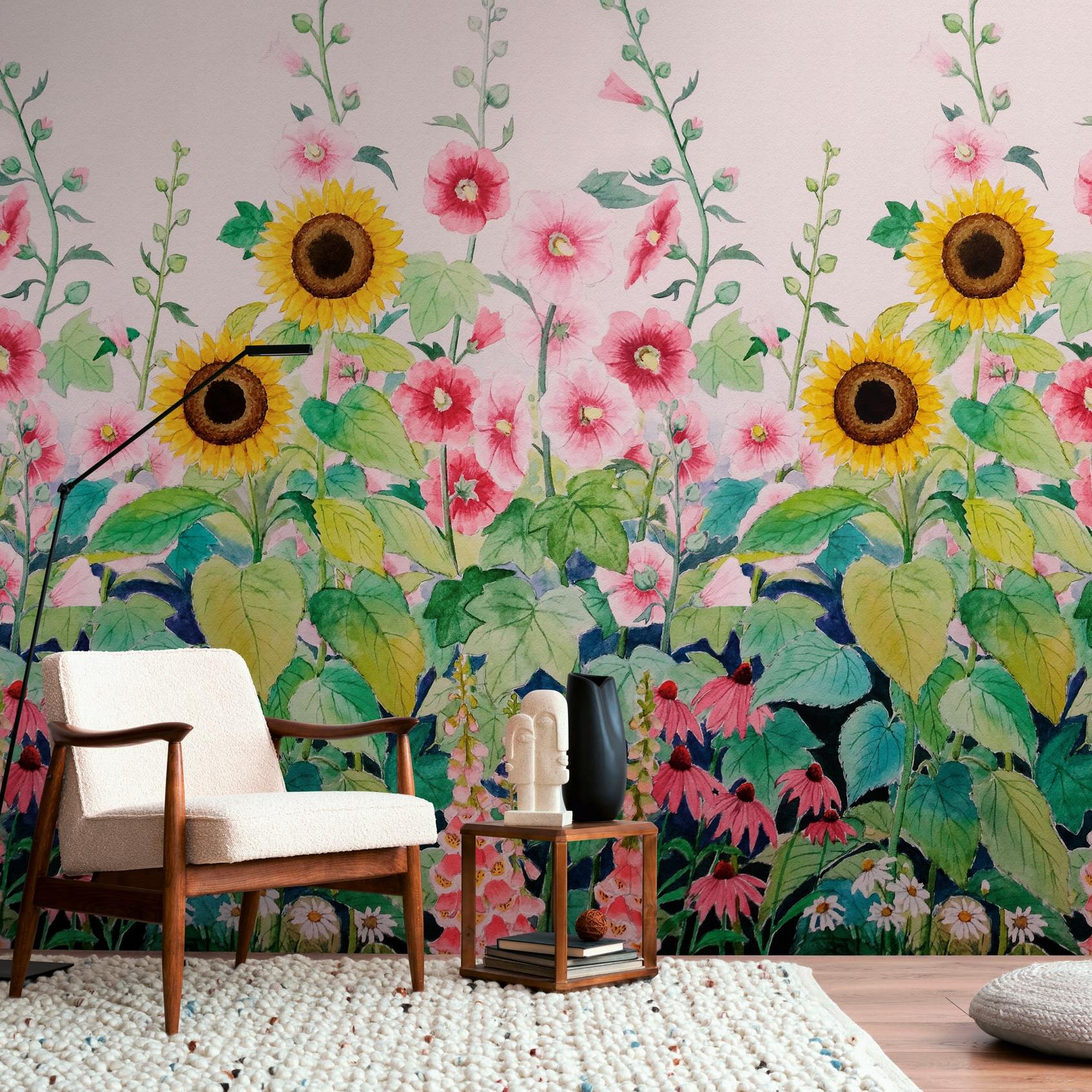A.S. Creation Fototapete The Wall III 398831 Ein Motiv pro Rolle Blumen Floral Pink Grün