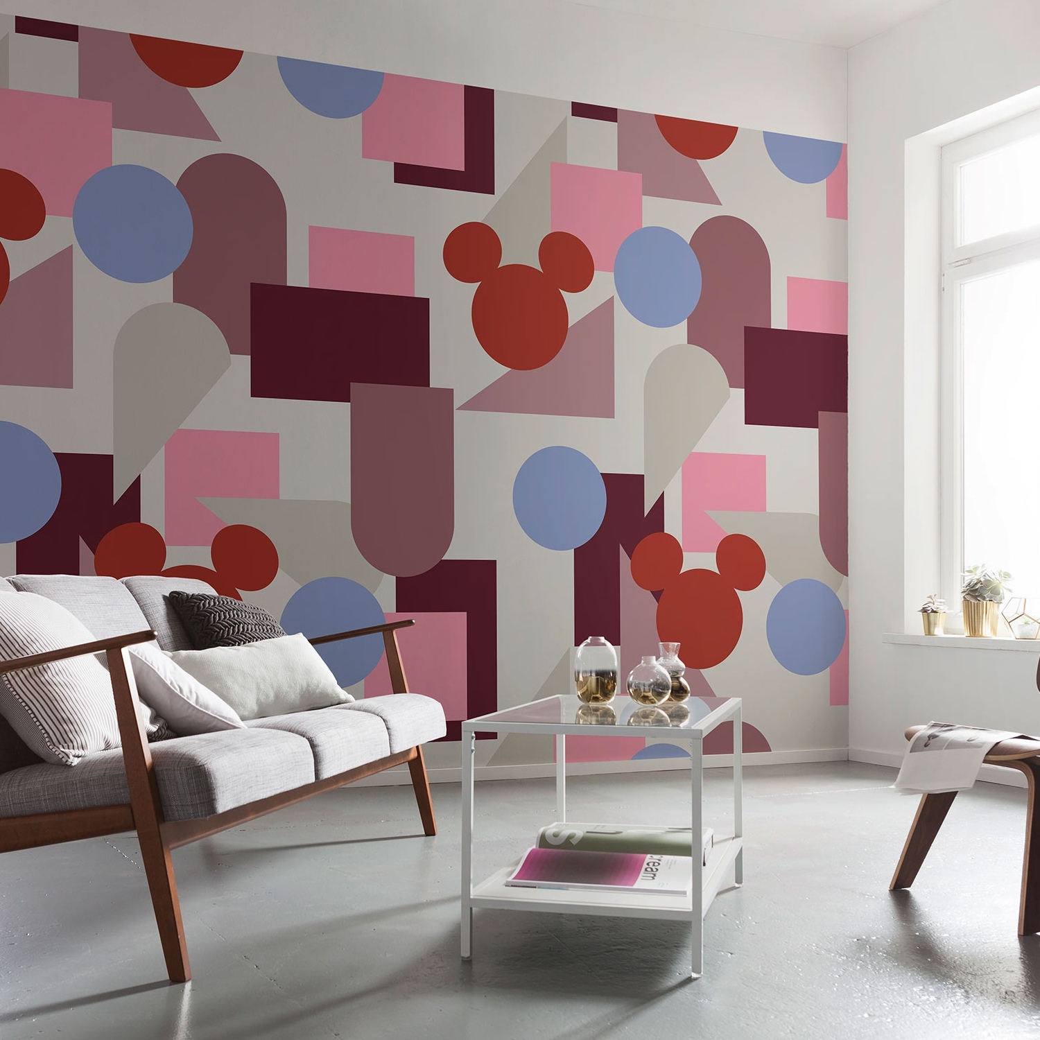 Komar Fototapete Disney Colourful Mickey 250 x 400 cm Digitaldrucktapete Vlies Colourful Micky Maus