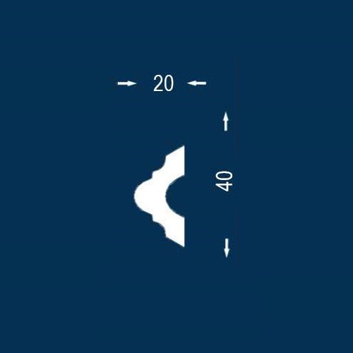 Zierleiste "Nantes 57" Querschnitt