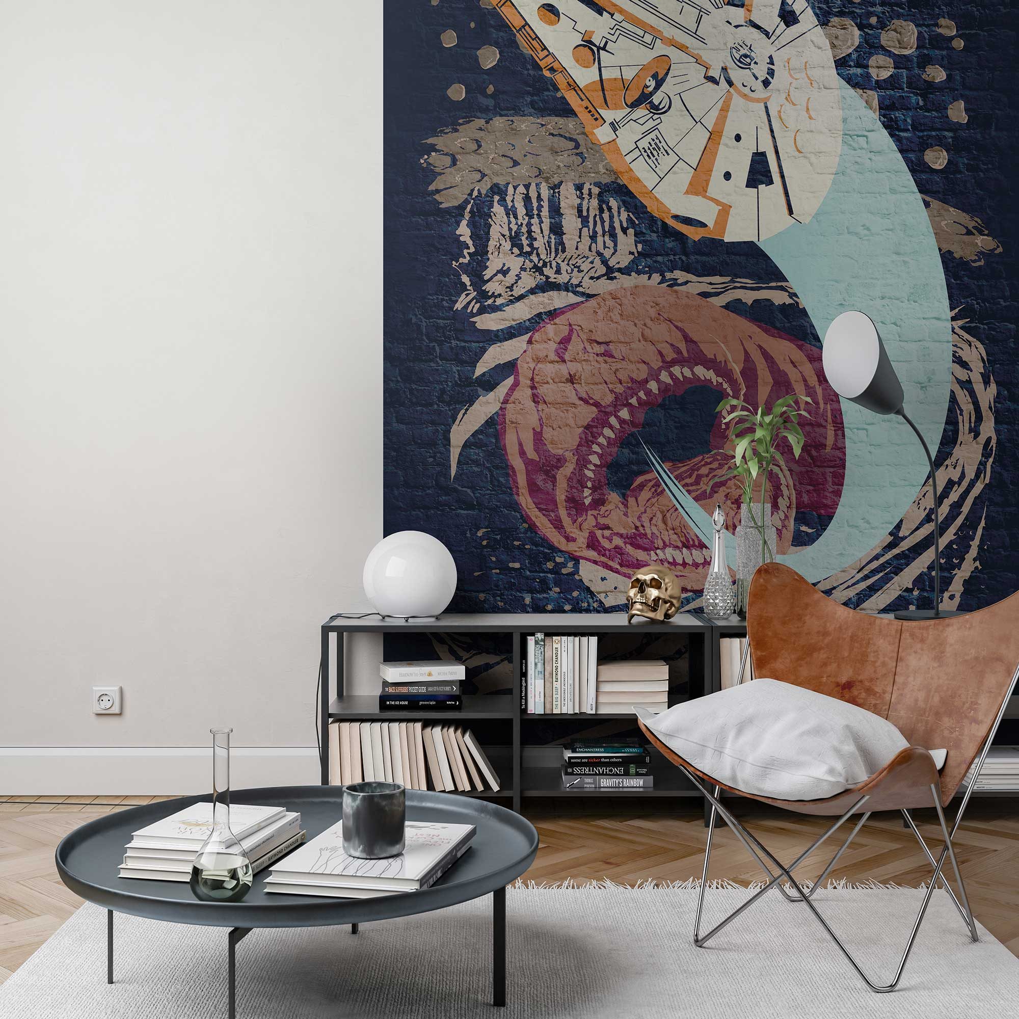 Komar Fototapete Star Wars Concrete Asteroid Wurm 280 x 200 cm Vlies Raumschiff Monster