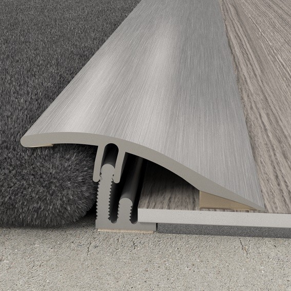Barre de seuil argenté 38 x 10.23 mm | profilé en alu de transition et de finition