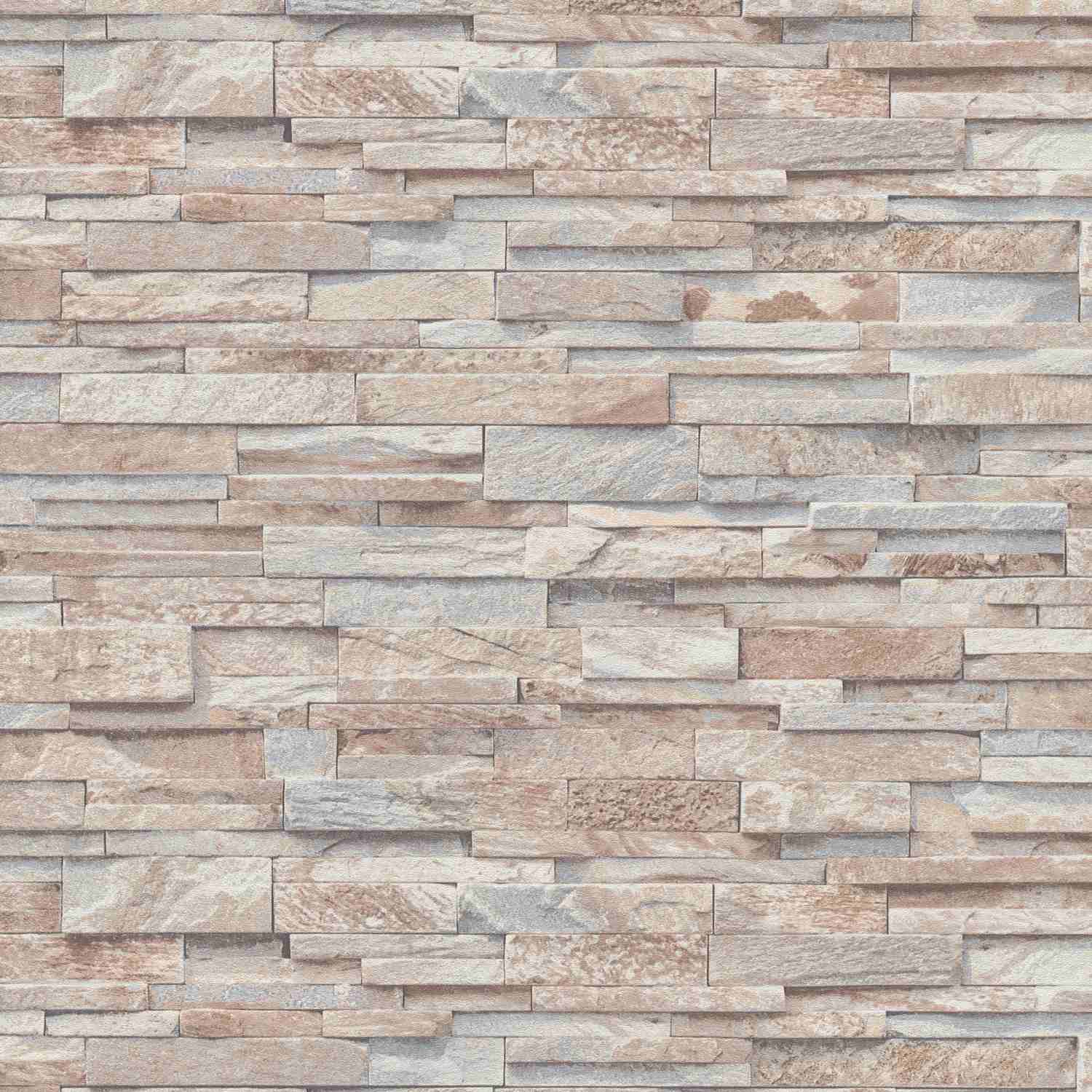 Tapete Stein Vicco M2-No.72 | Vliestapete in Steinoptik | Beige | Urban Chic | Moderne Steinwand