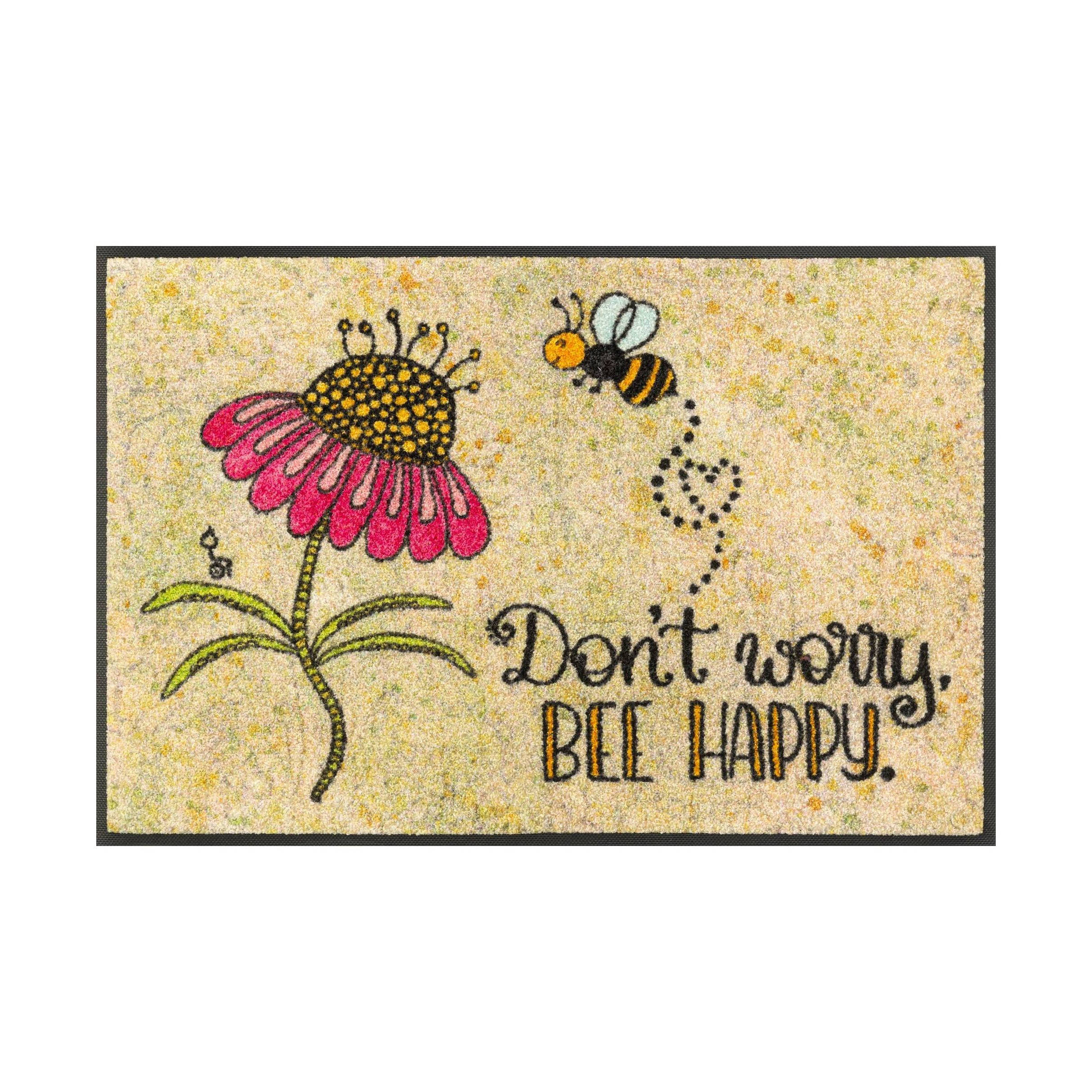 Paillasson Jardin bourdonnant tapis de sol lavable Différentes tailles Floornovo Trend Design