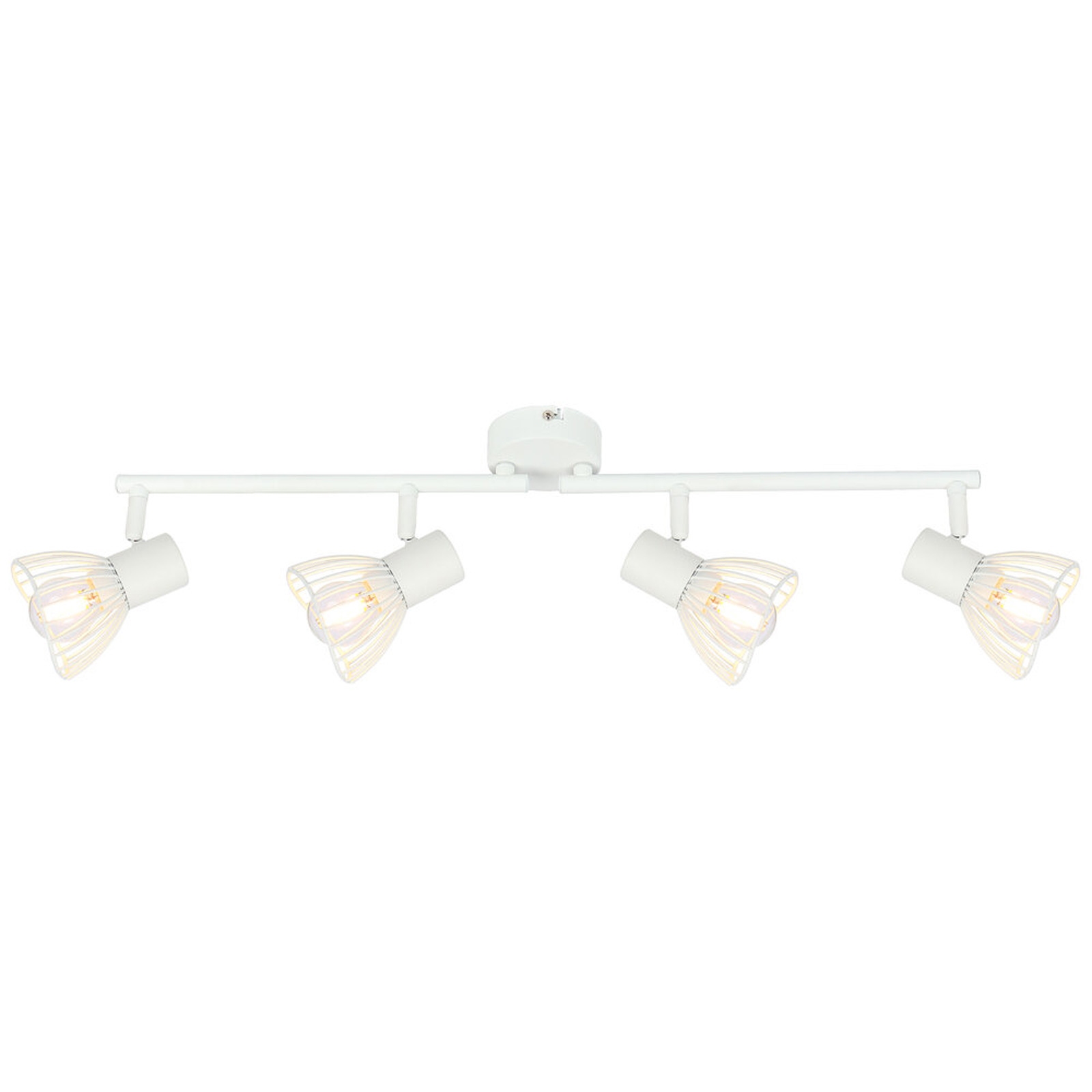 Deckenleuchte 16.5 x 18 x 74.5 cm Weiss Metall Deckenlampe Kegel Modern Skandi Harmonisch
