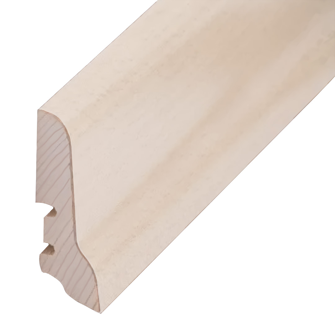 Echtholz furnierte Fussleiste in Buche hell (20 x 60 x 2500 mm) by PROVISTON
