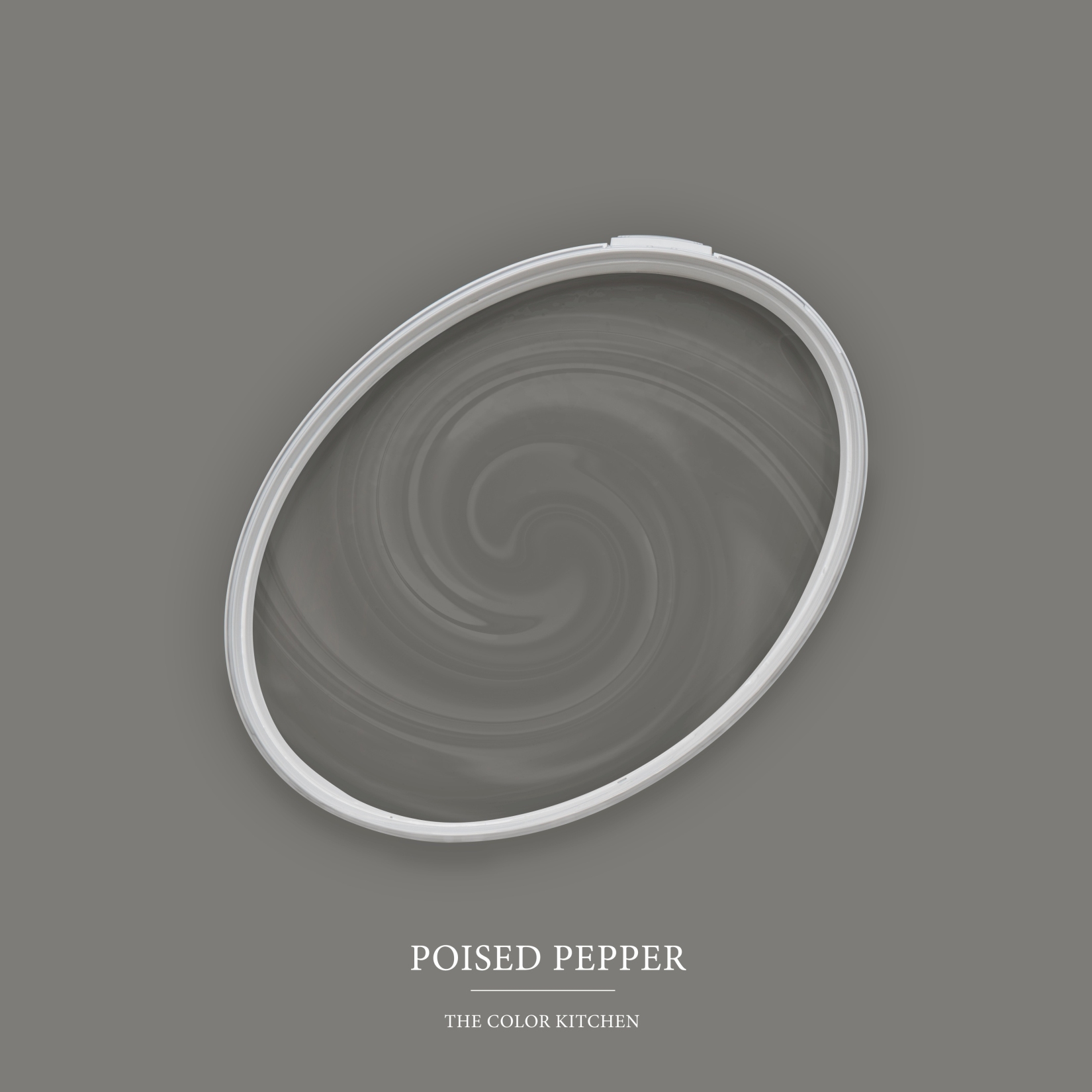 Wandfarbe Grau matt | The Color Kitchen Poised Pepper | Exklusive Innendispersion Hohe Deckkraft