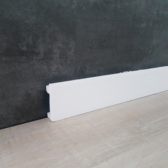 Wiesemann Plinthe lumineuse LED "Venarotta" Polystyrène 60 x 15 mm Blanc Moderne