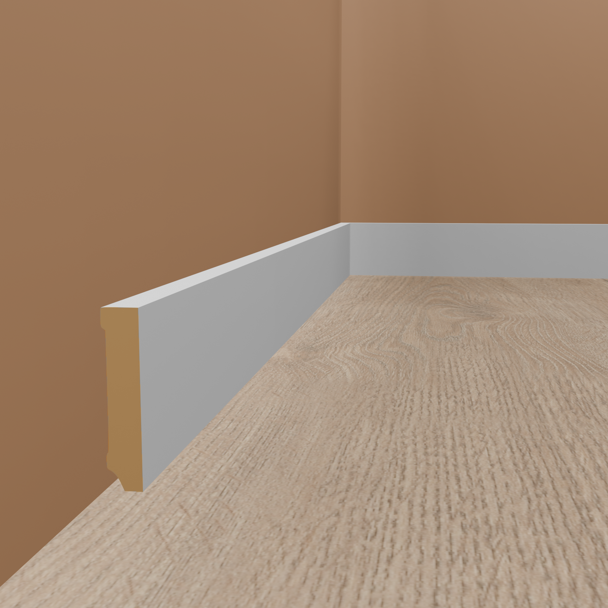 Sockelleiste Hamm MDF 16 x 40 x 2500 mm Weiß Fußleiste by PROVISTON