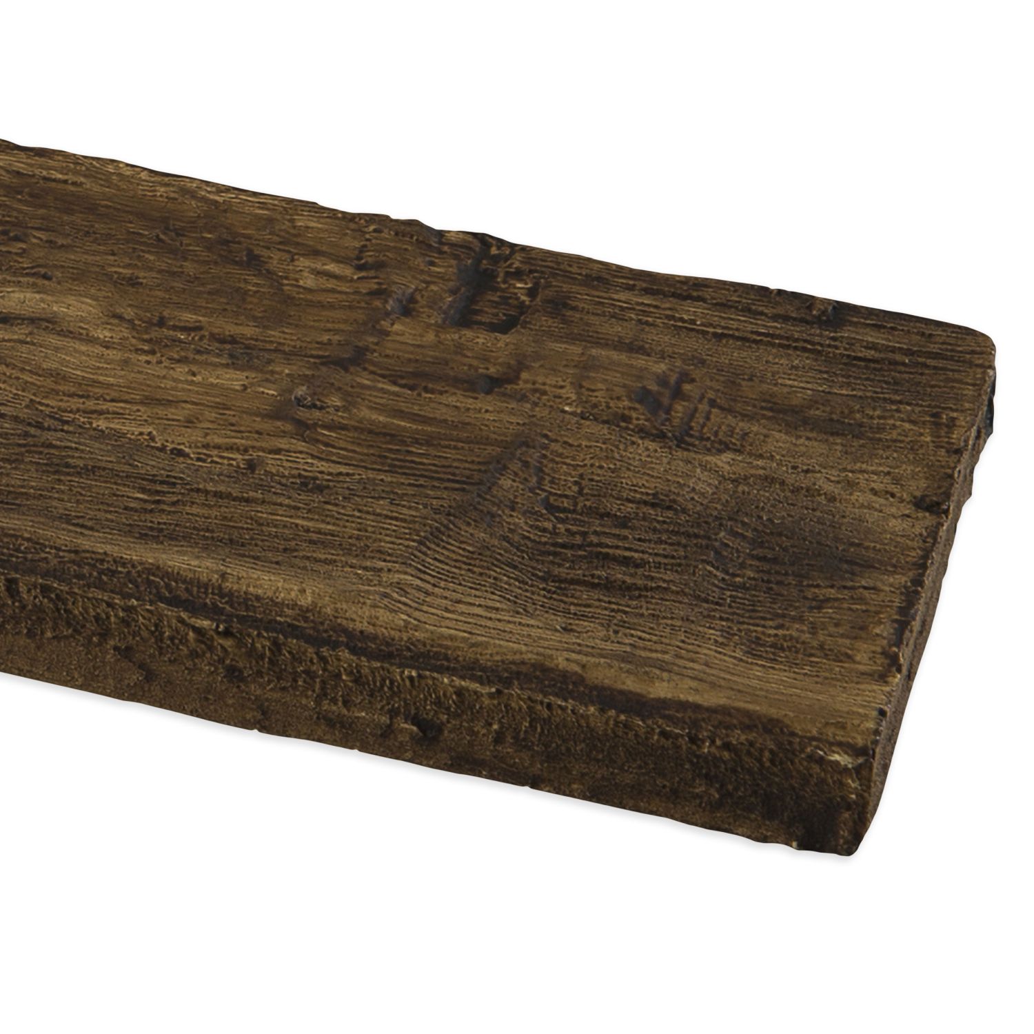 Wiesemann | Planche | PU | 130 x 30 x 2600 mm | Chêne foncé | Poutre imitation bois | Haute densité