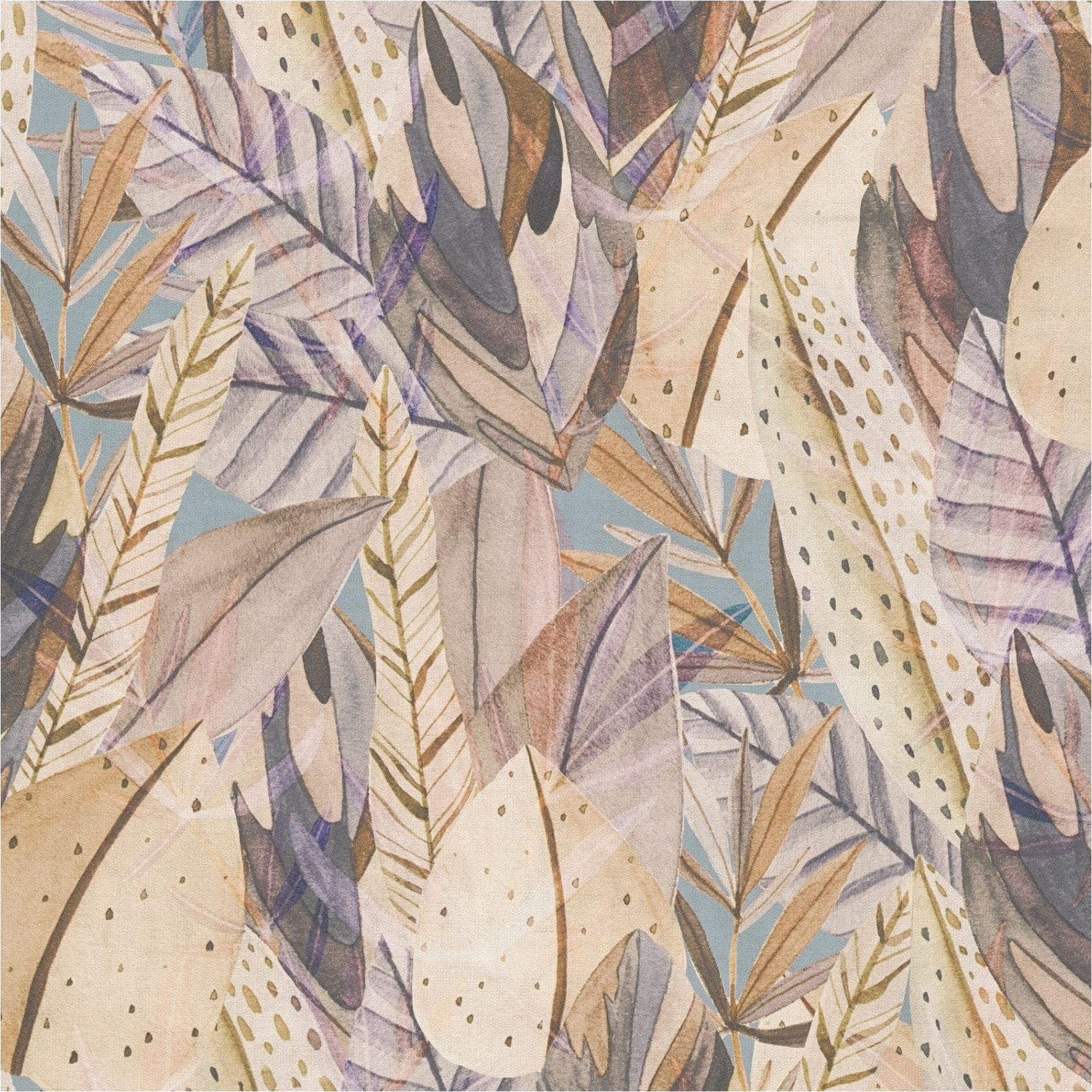 Vliestapete 782202 Mustertapete Braun Blau Muster Motive Floral Anna D Andrea A.S. Création