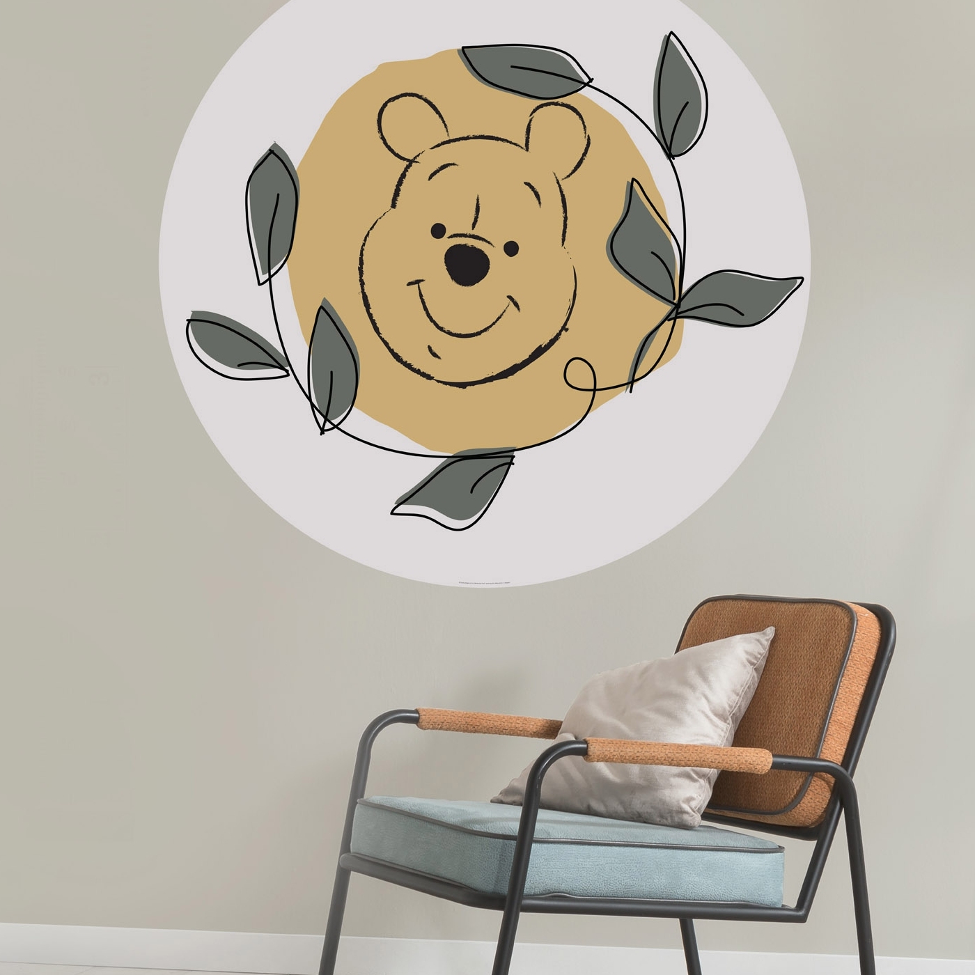 Komar Fototapete Disney Dot Winnie Pooh Garland 125 x 125 cm Vlies Selbstklebend Abenteuer