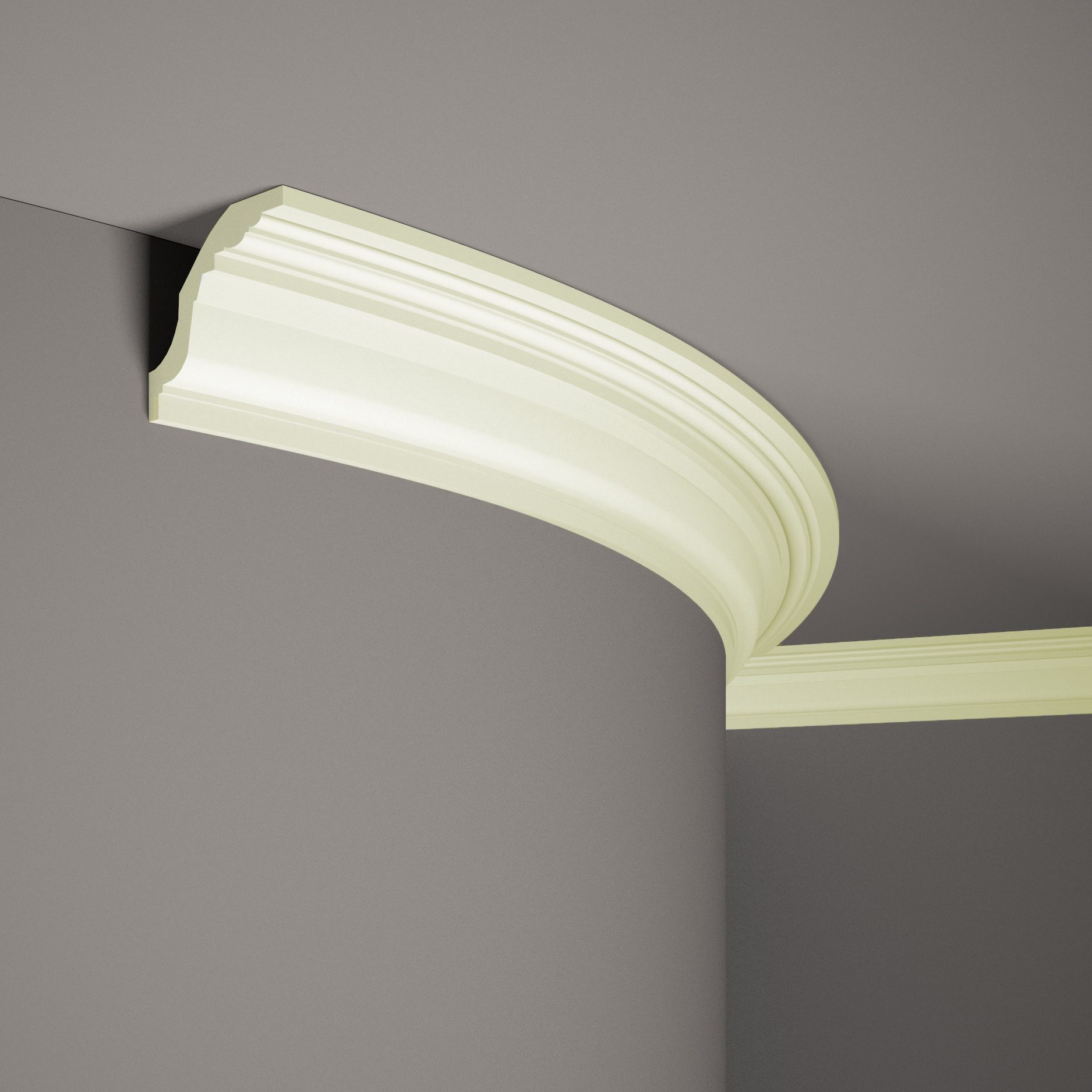 Mardom moulure de plafond flexible MDB102F Profoam 80 x 80 x 2000 mm Blanc Corniche souple